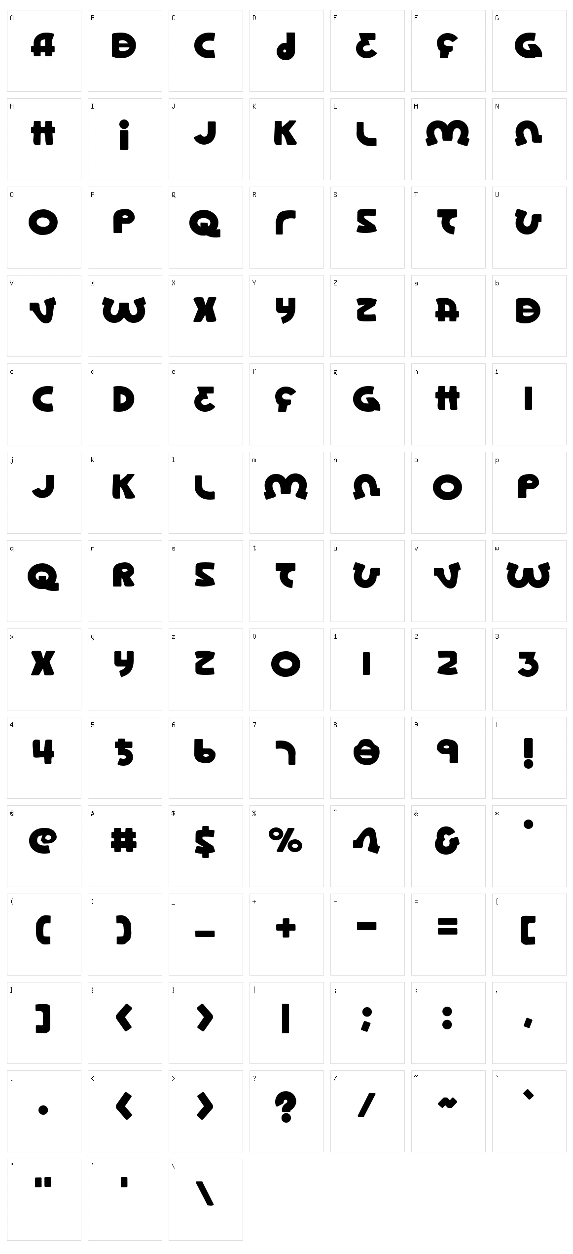 Lionel Character Set