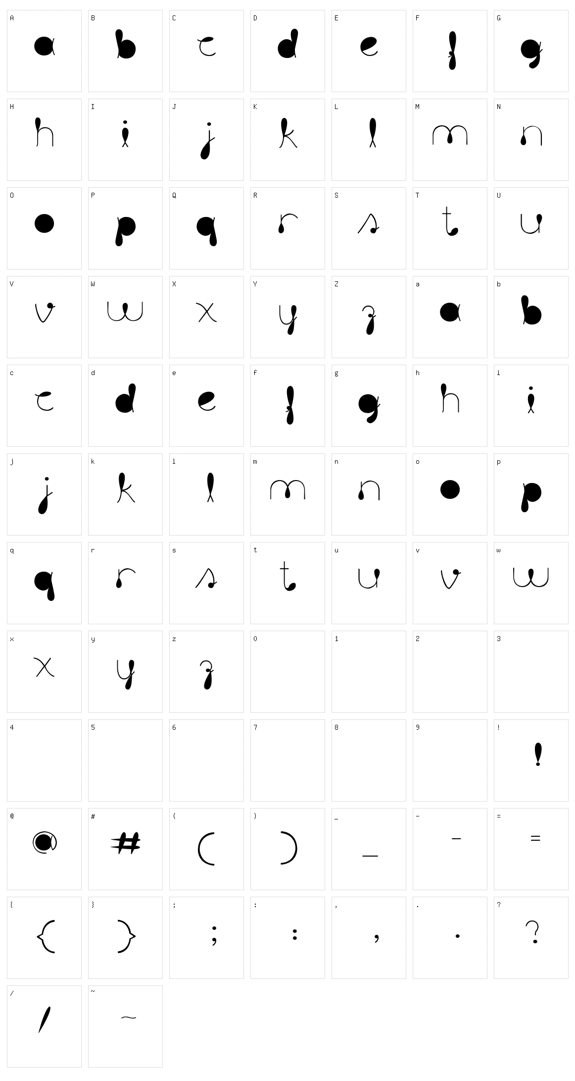 Liquit Colour Character Set