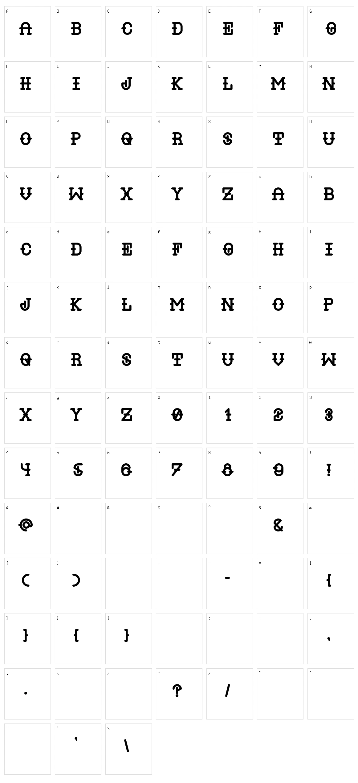 Liquor Character Set