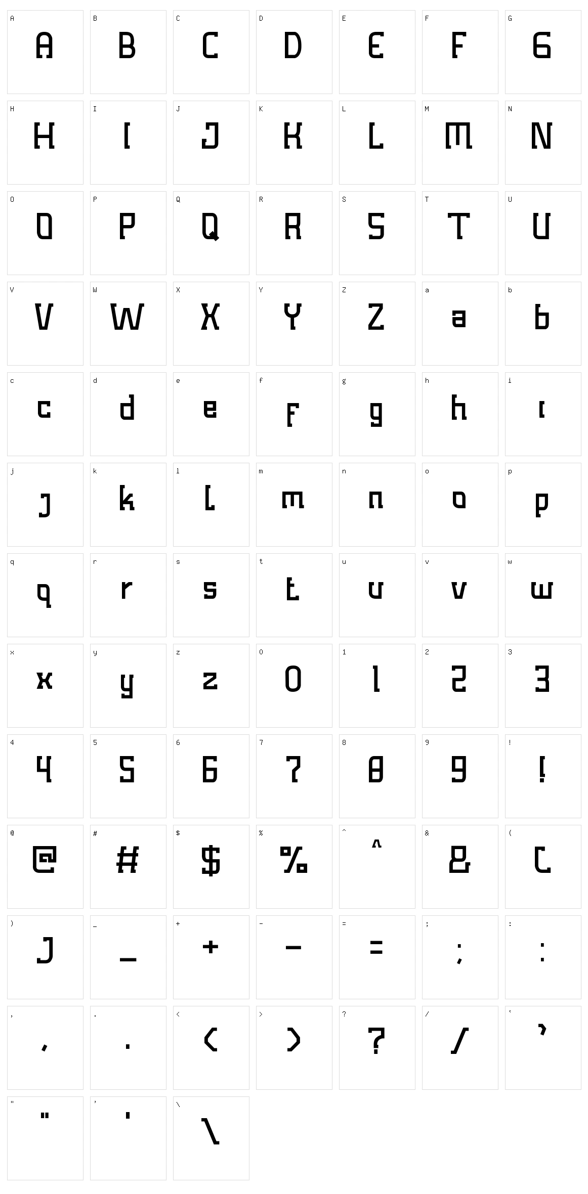 Lobots Character Set