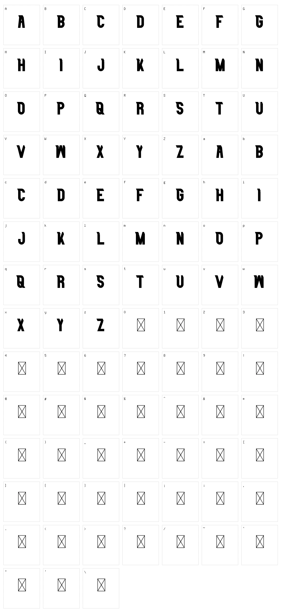 Longless Character Set