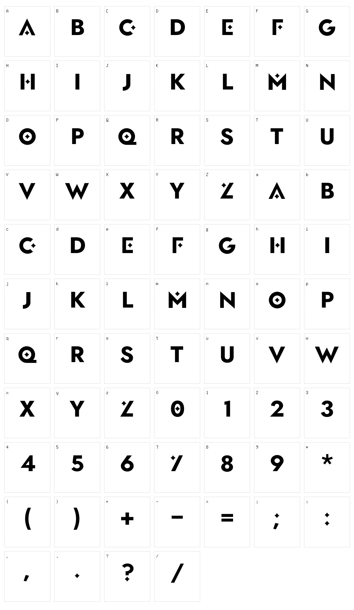 Lozange Character Set