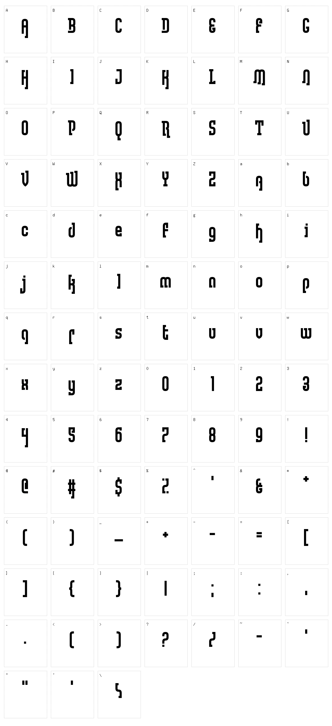 Lullaby Weight Character Set