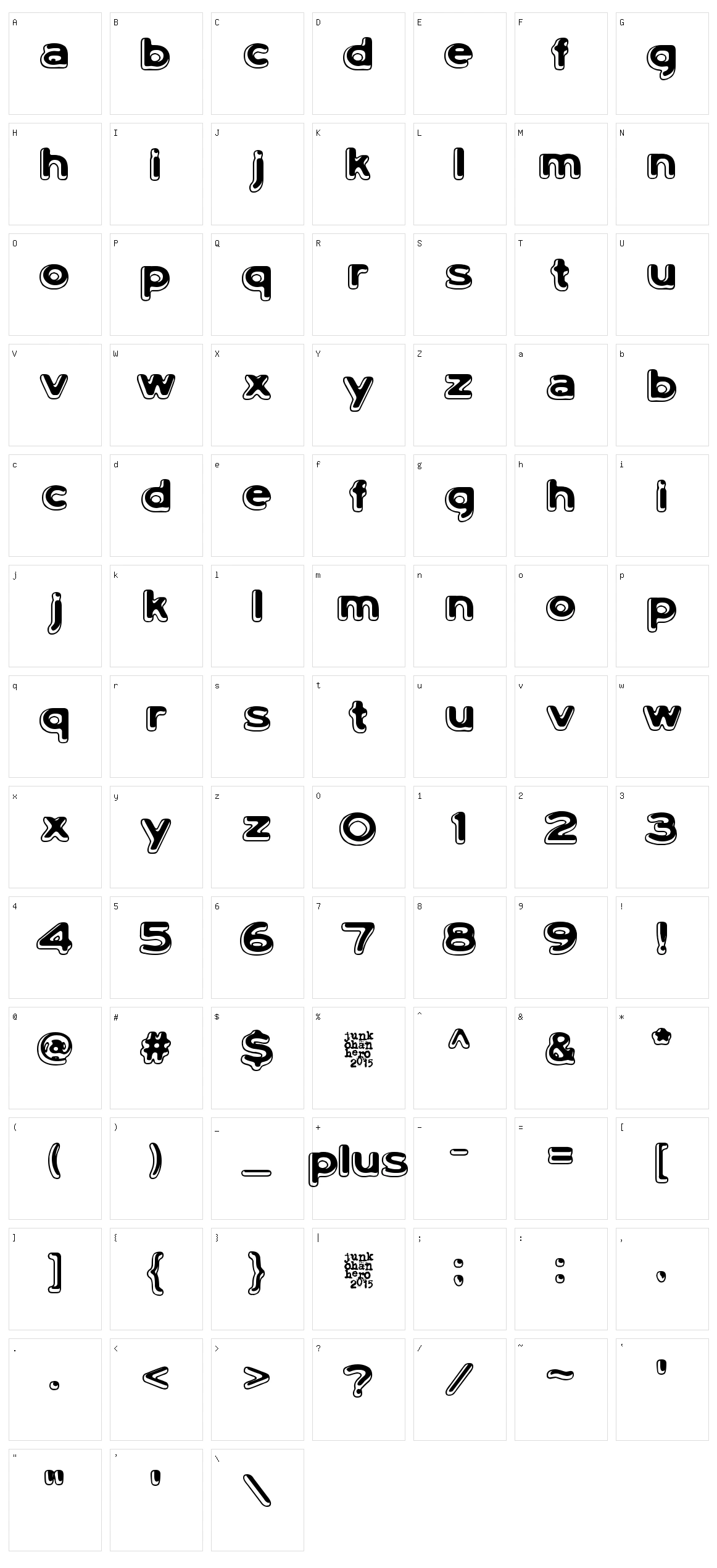 Lumi, nauroit Character Set