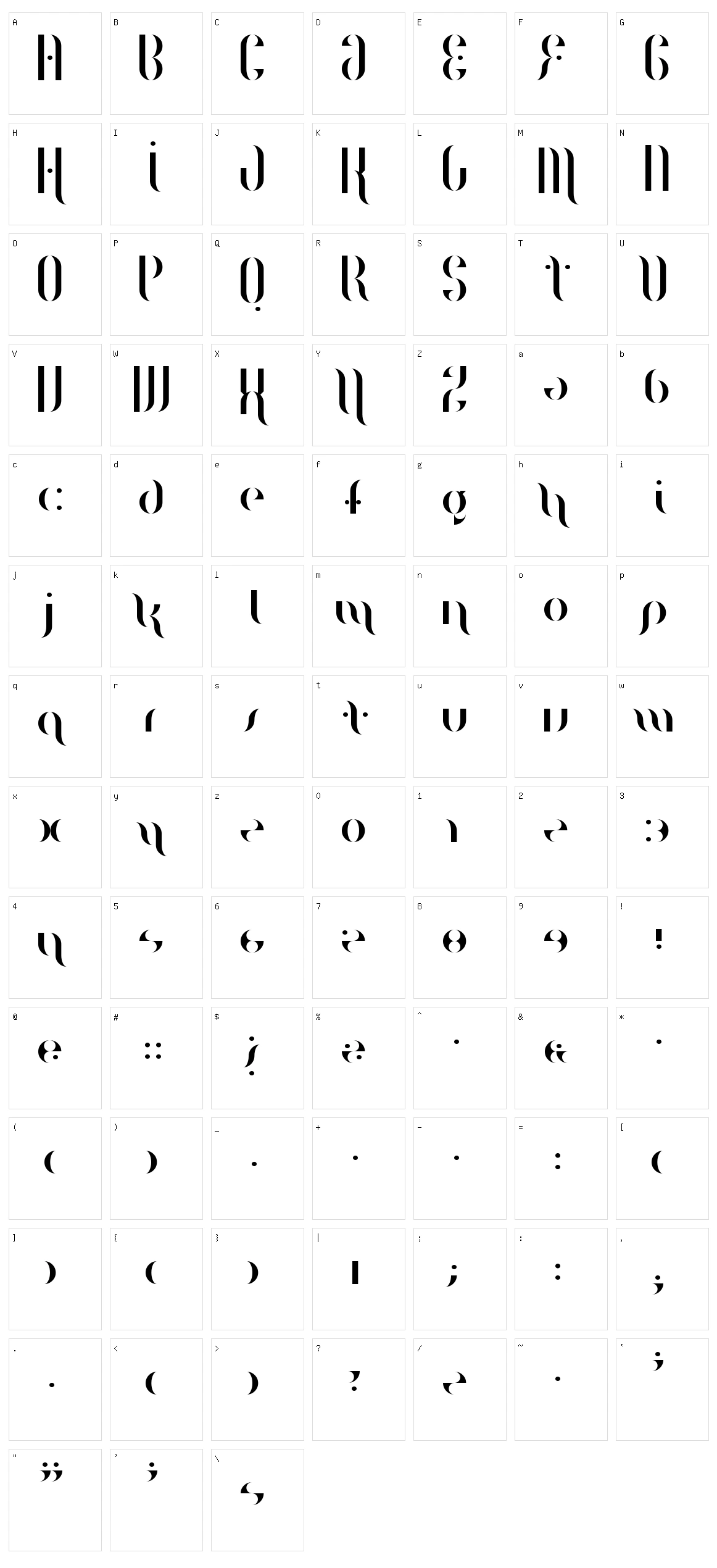 Magenta Flow Character Set
