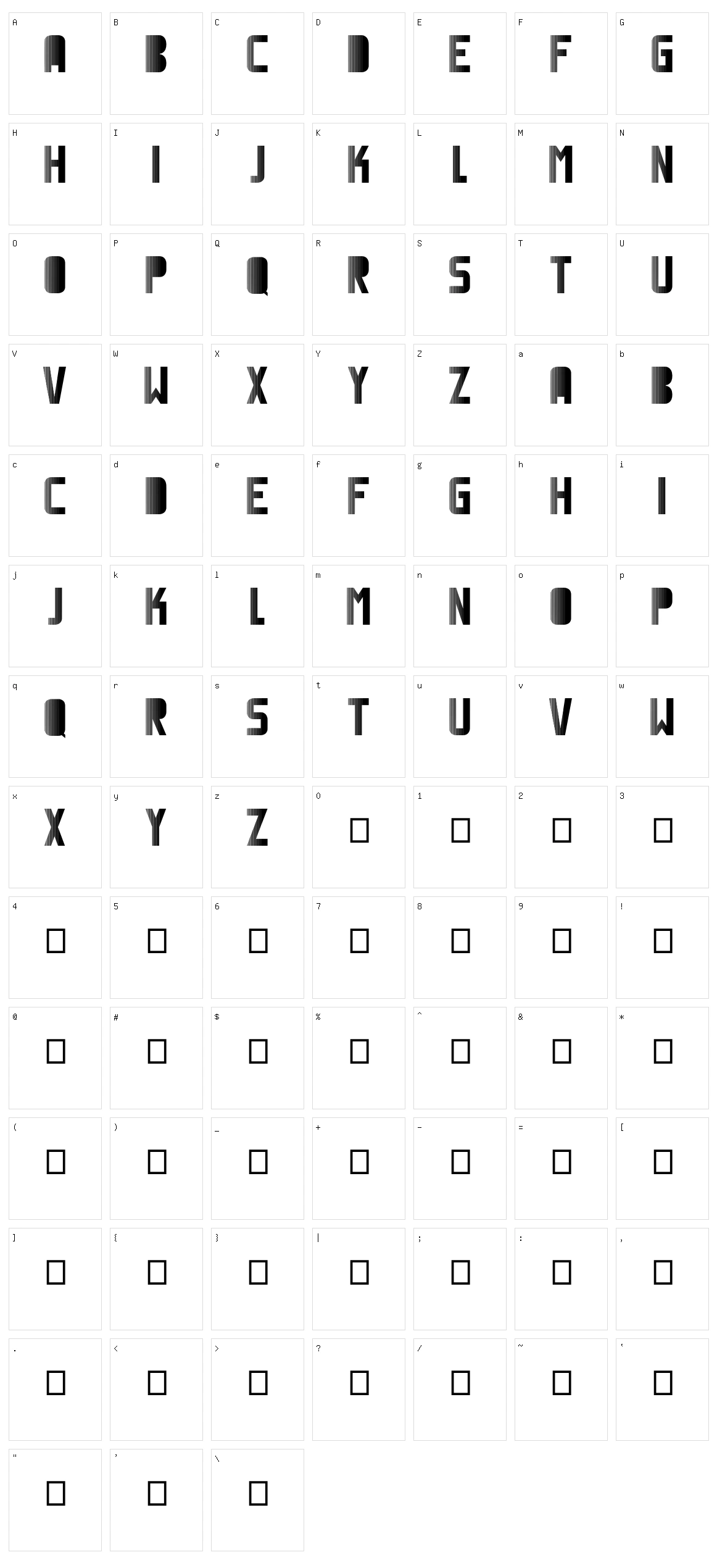 Magnetic Character Set