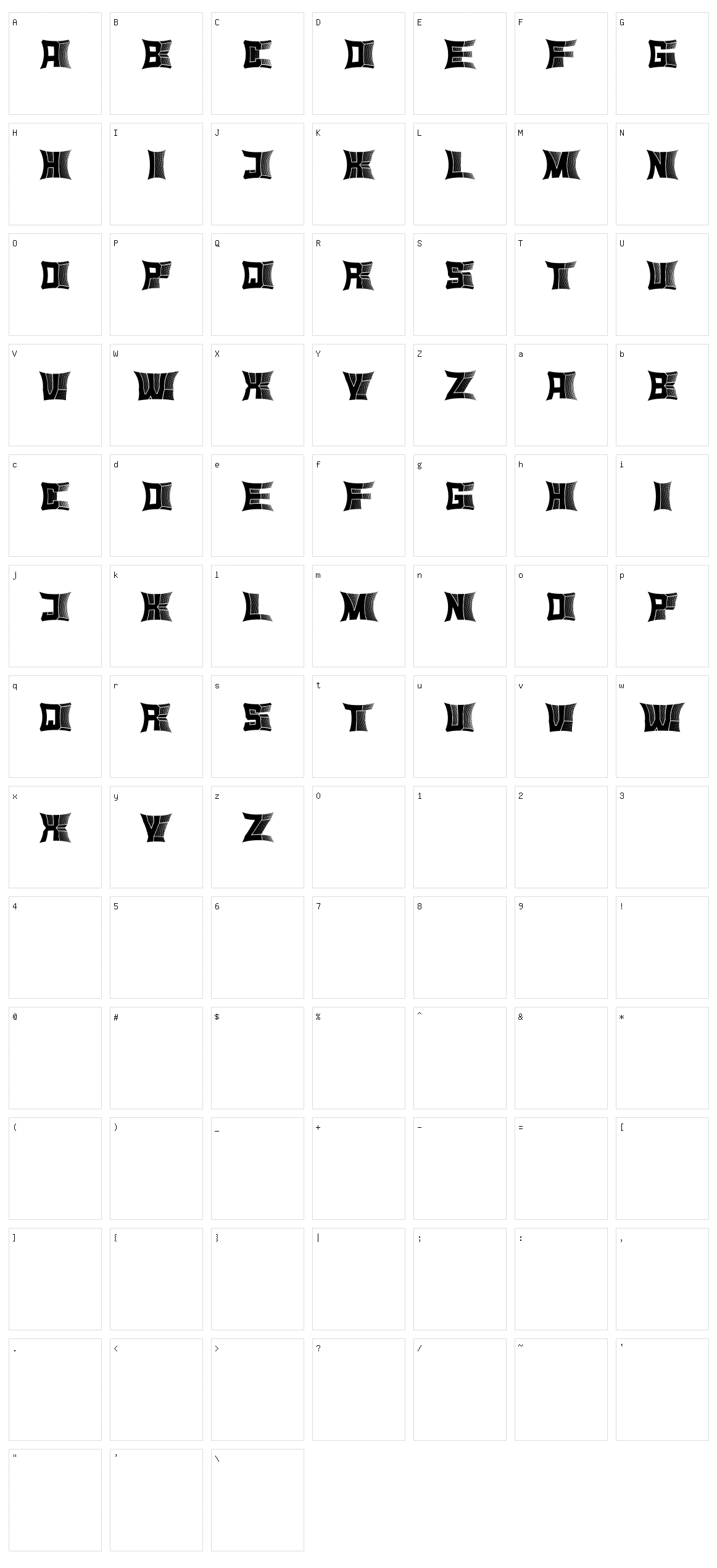 Mahal Character Set