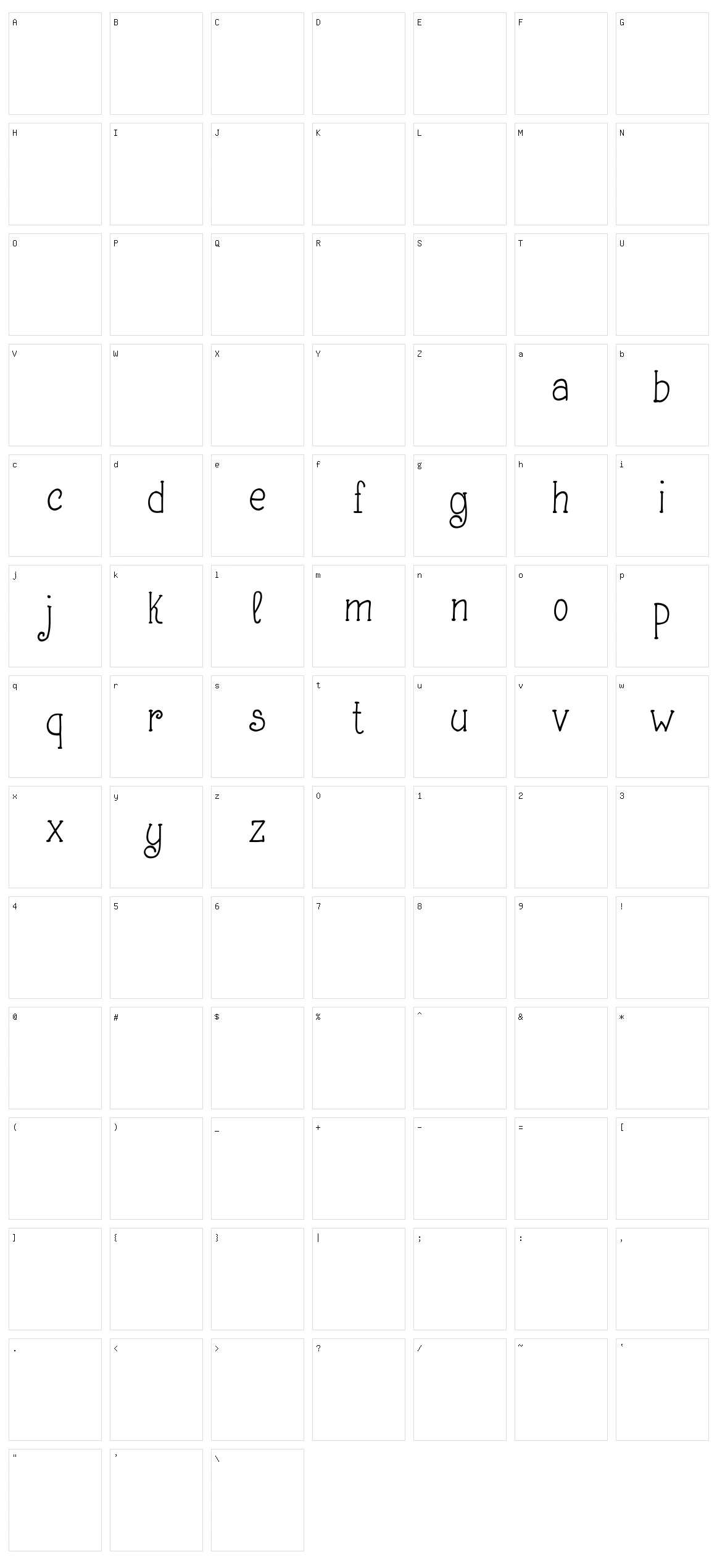 Making Lettering Character Set