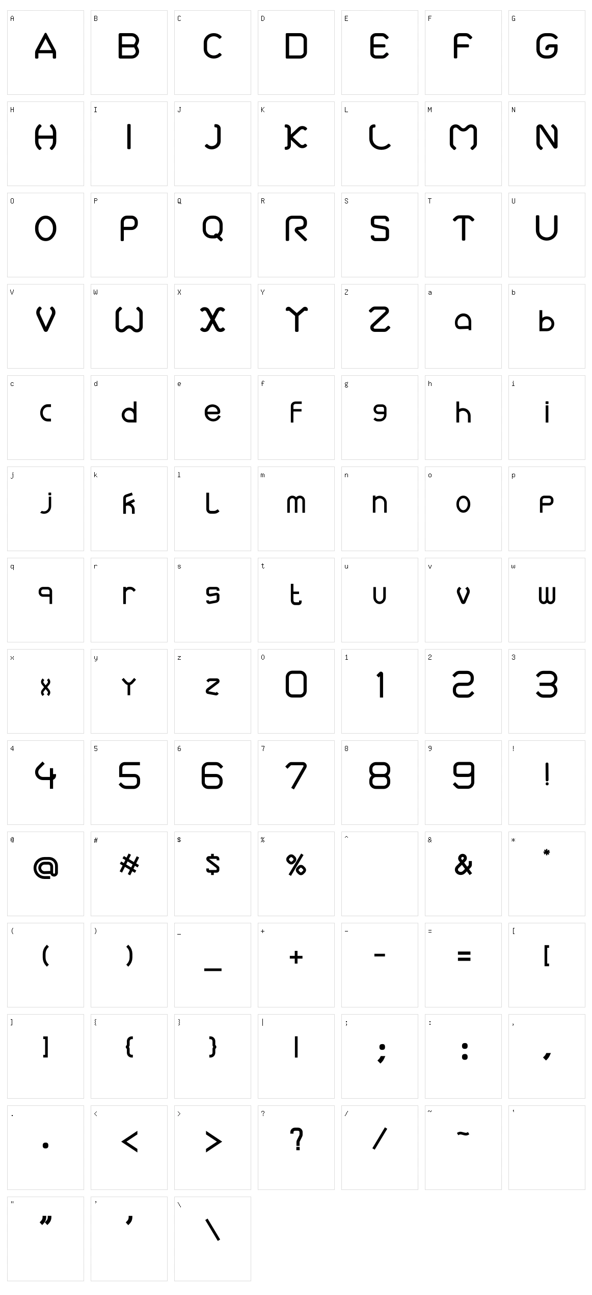 Maksni Character Set