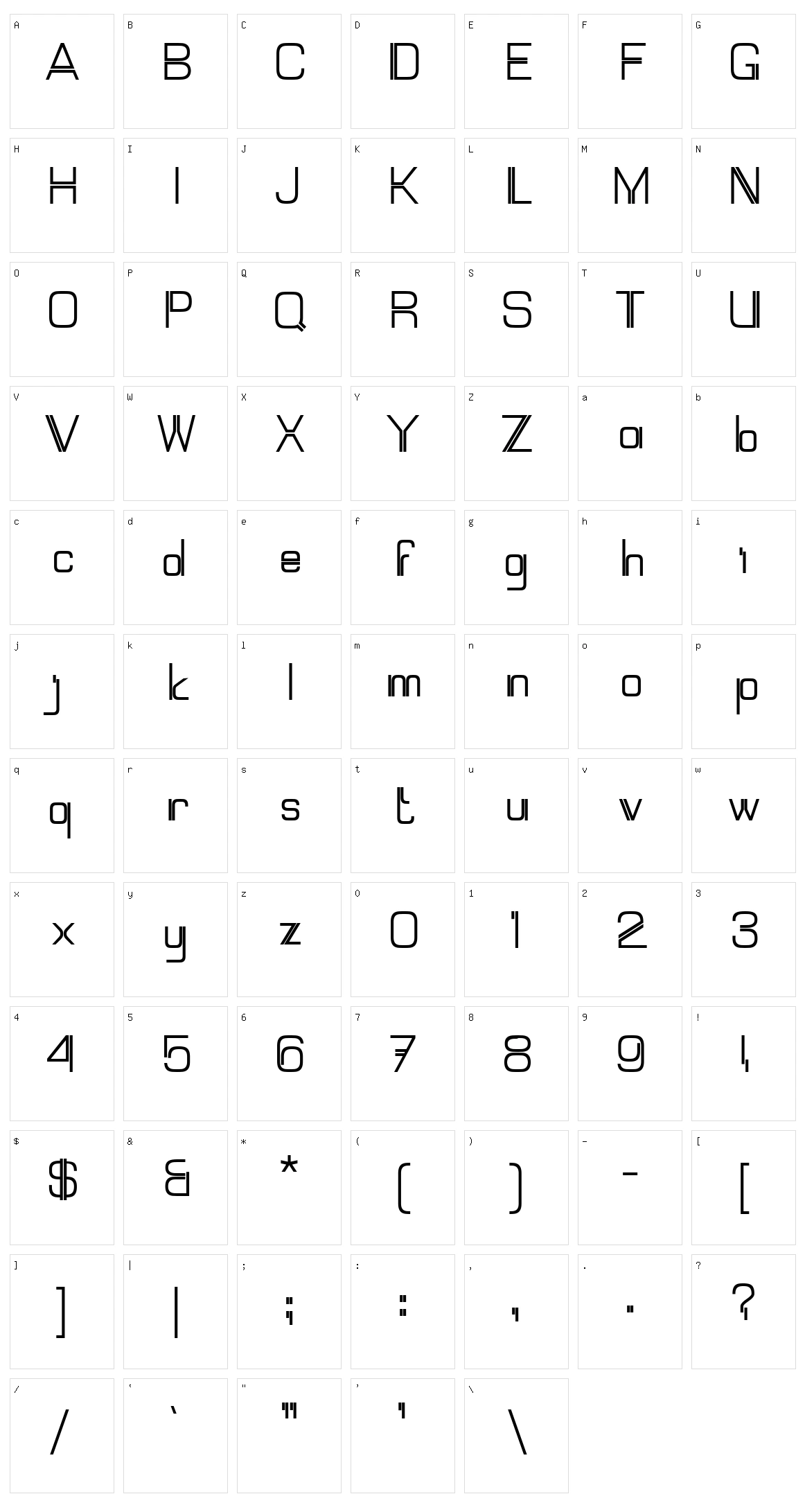 Mallary Character Set