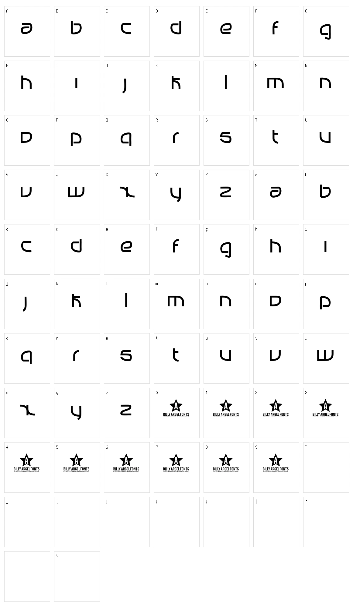 Manabu Character Set