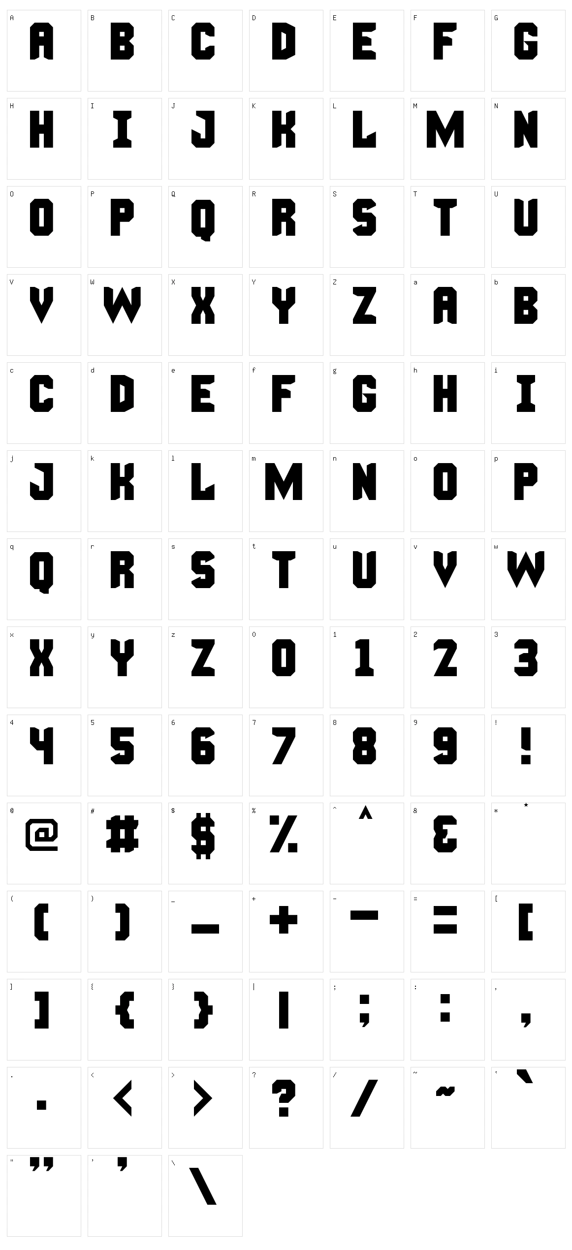 Manly Man Character Set