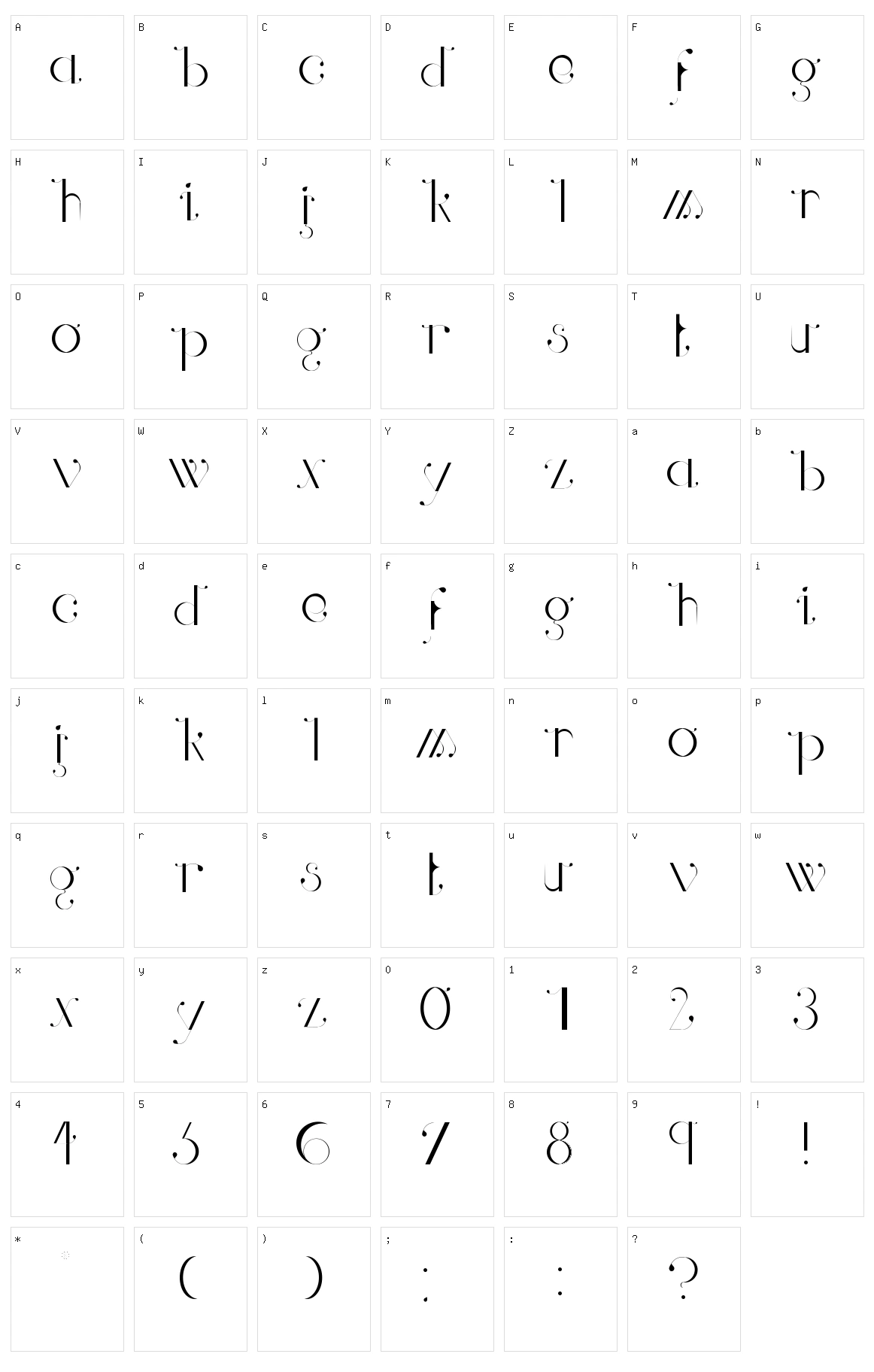 Marguerite Character Set