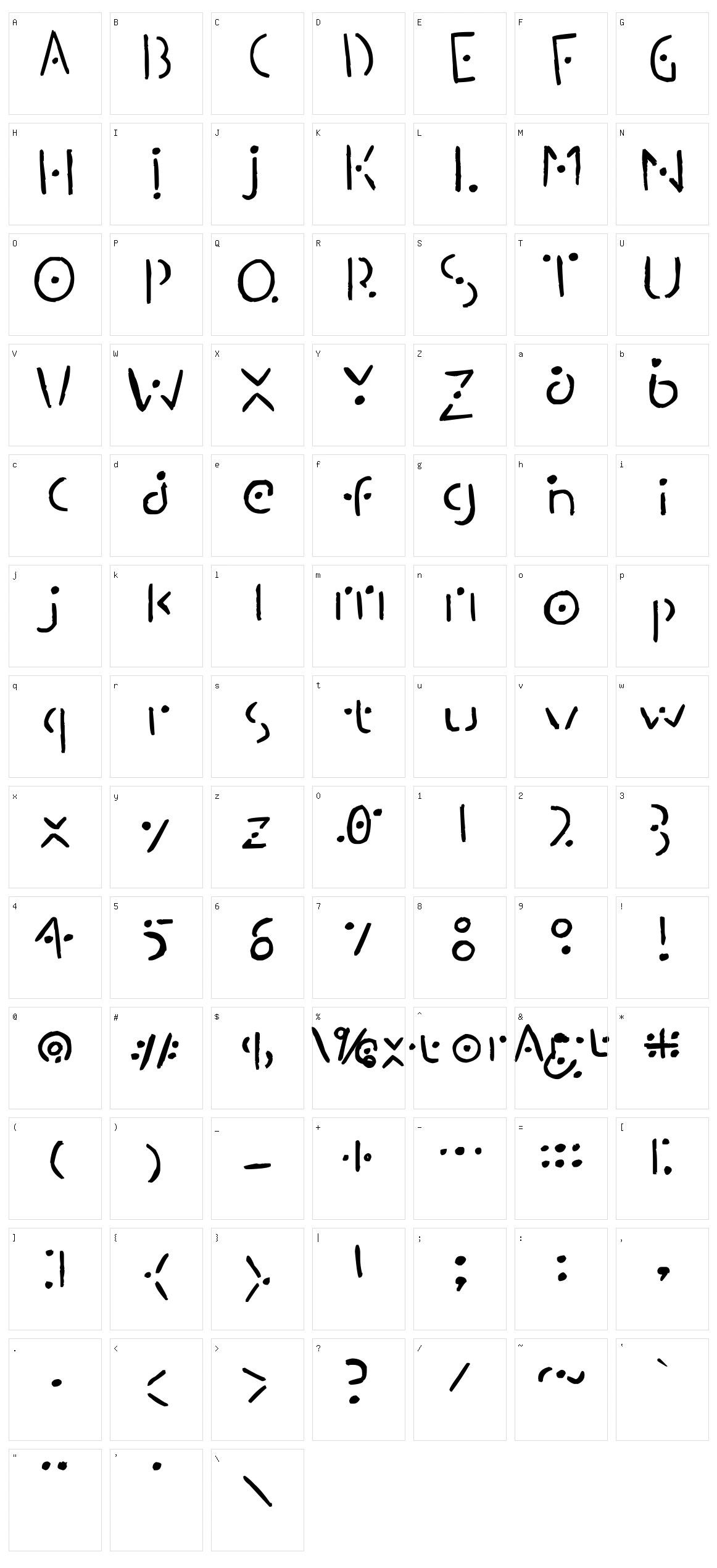 Martianesque Character Set