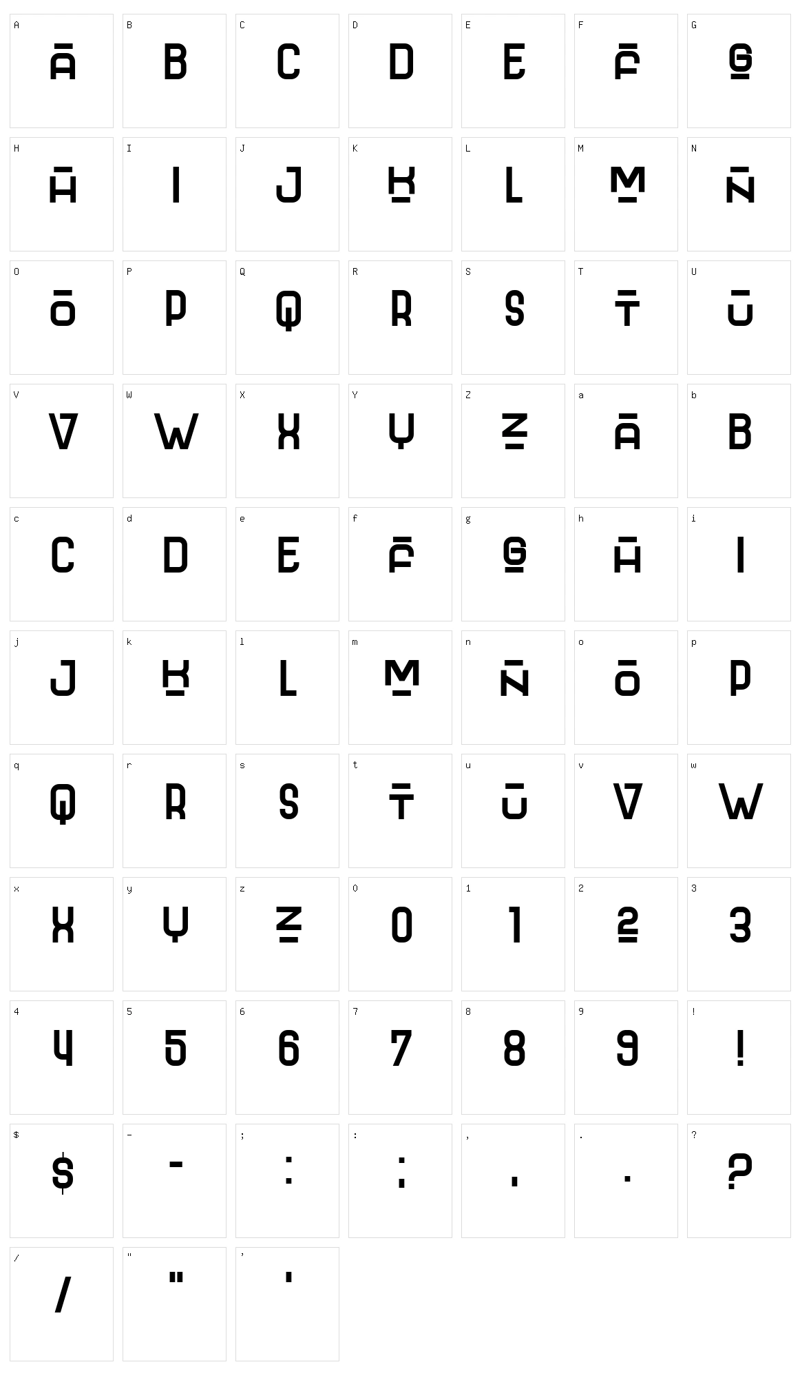 Maskesa Character Set