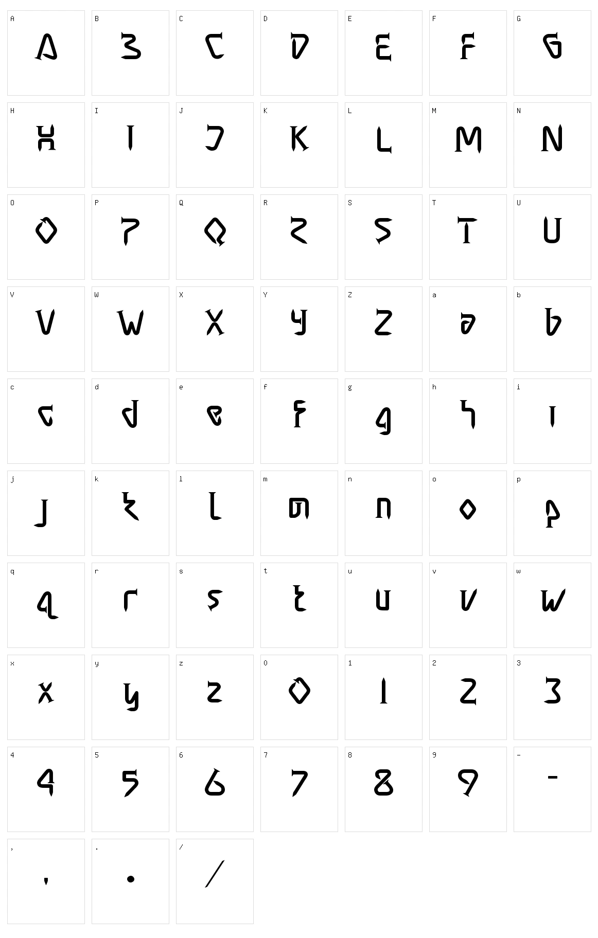 Masra Character Set