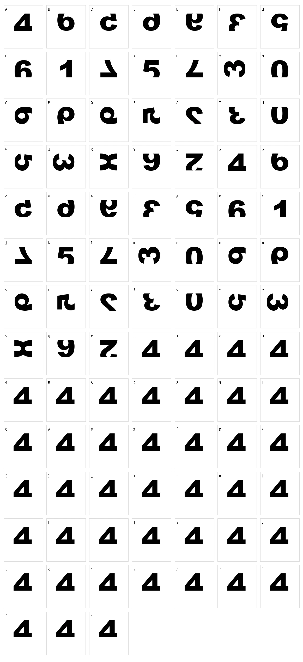 Matrix Number Character Set