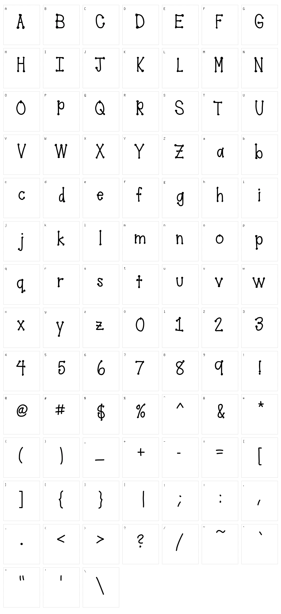 Teacher Character Set