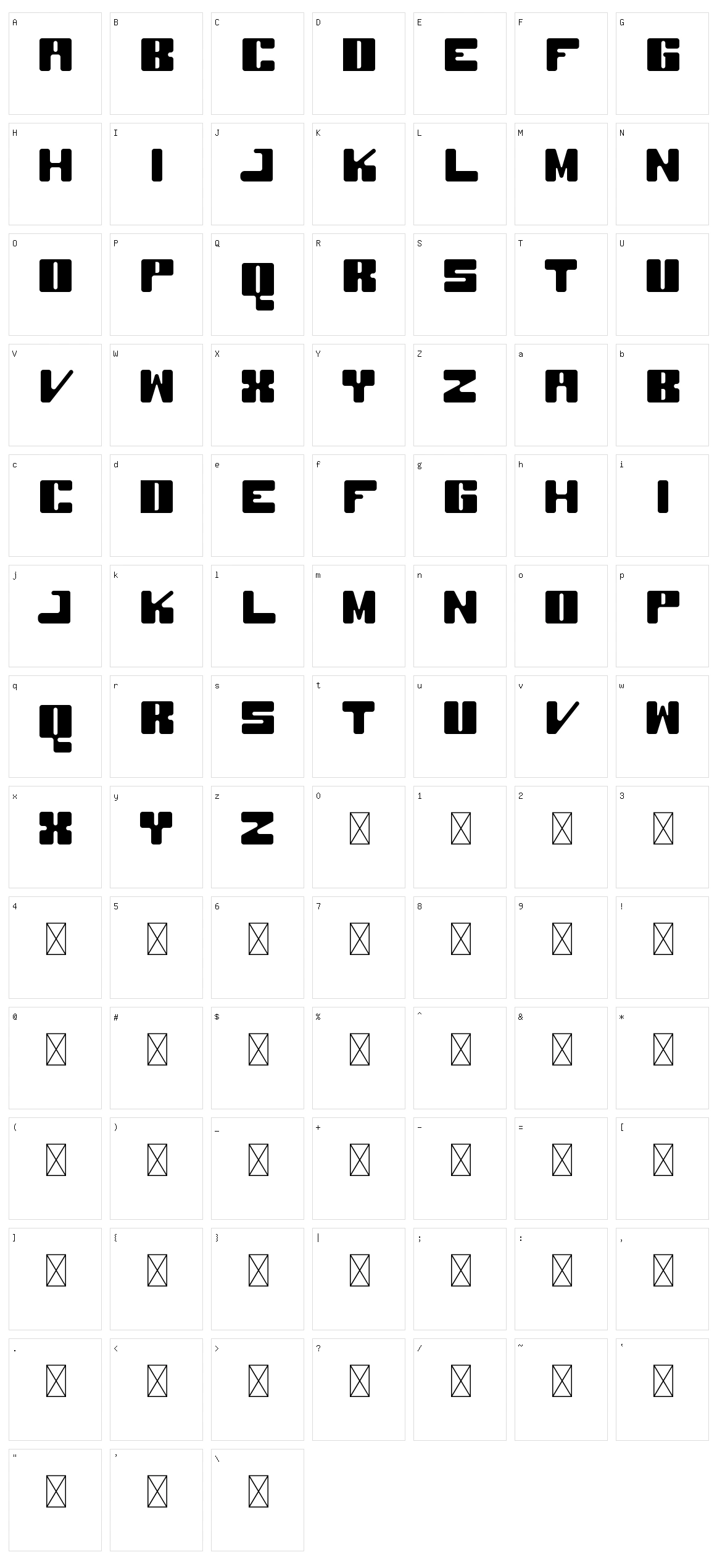 Maxmilo Character Set