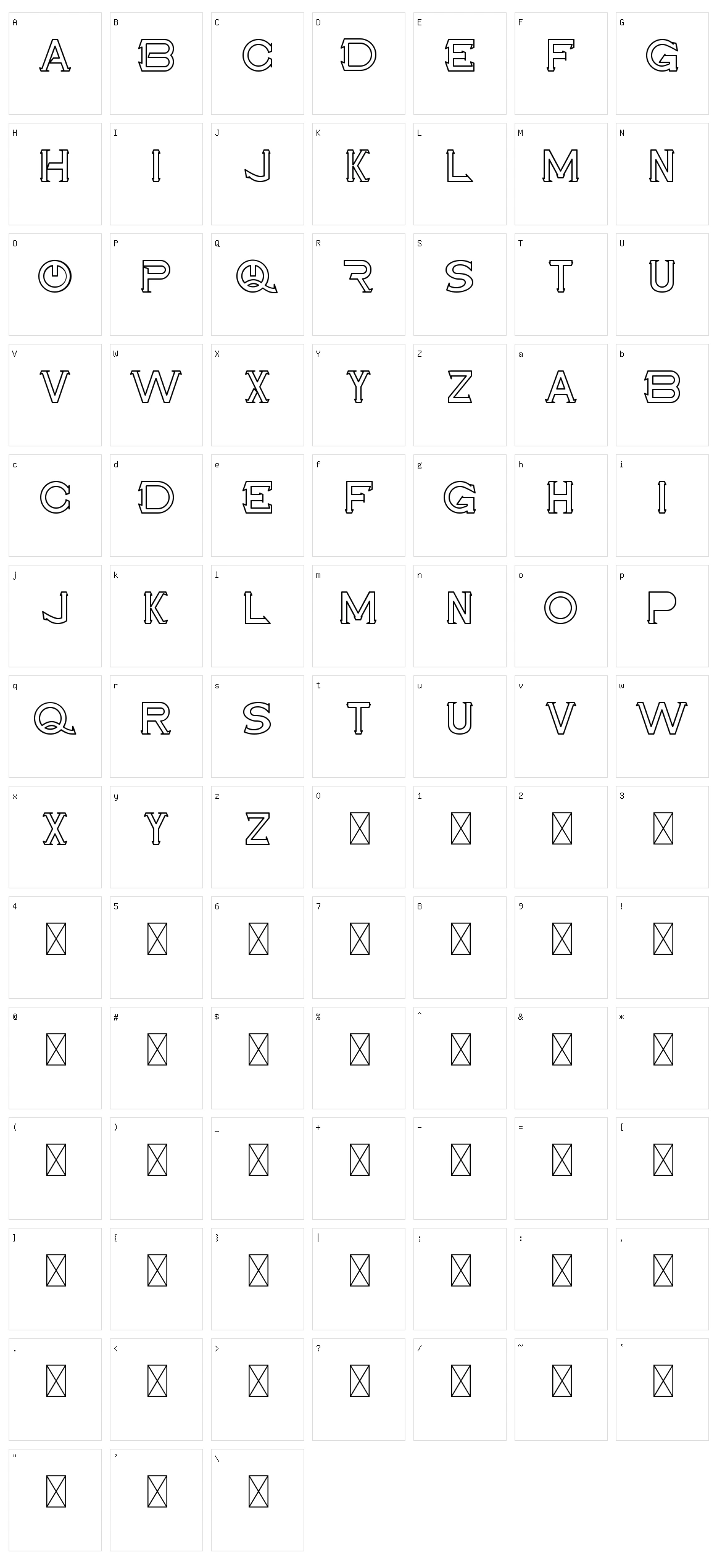 Maxwell Leonard Character Set