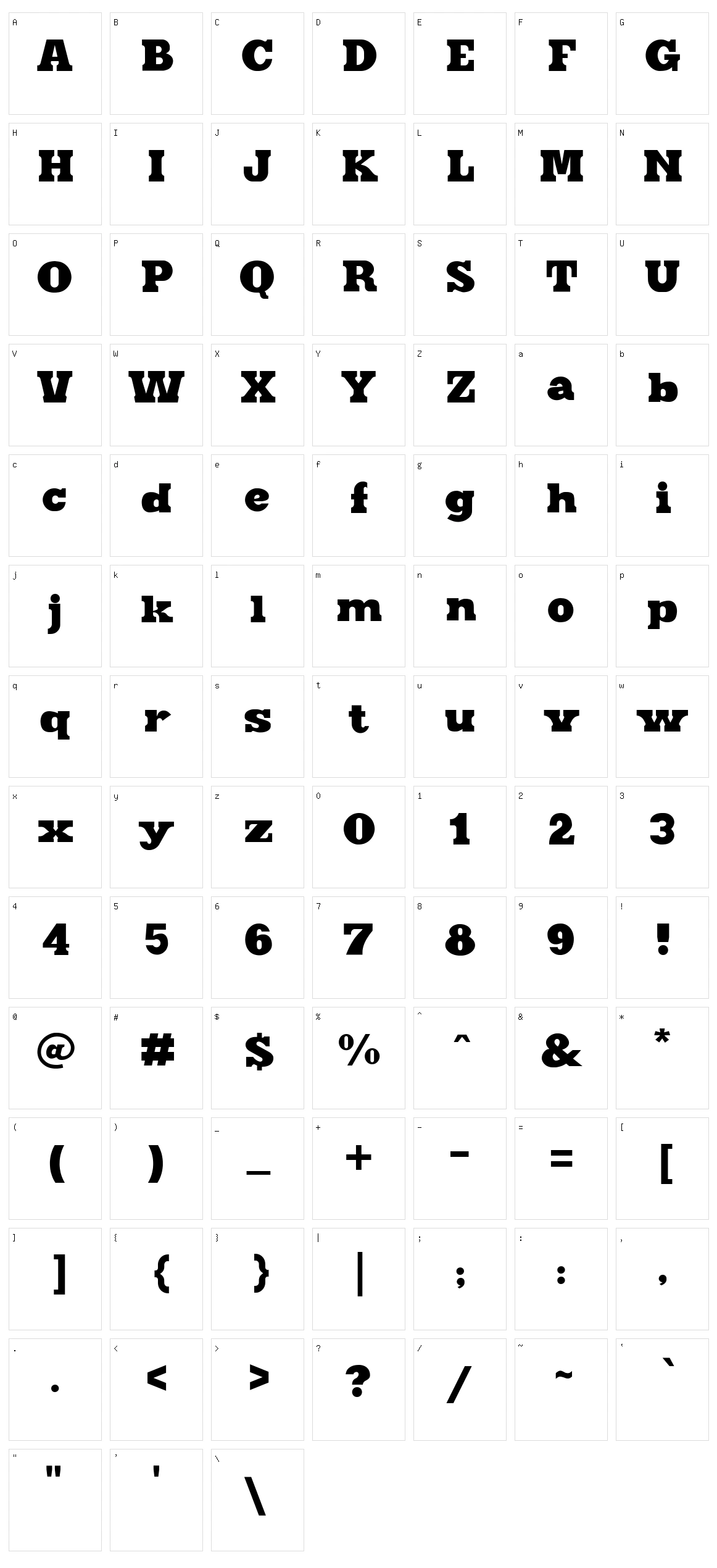 Maxxi Dots Shadows Character Set