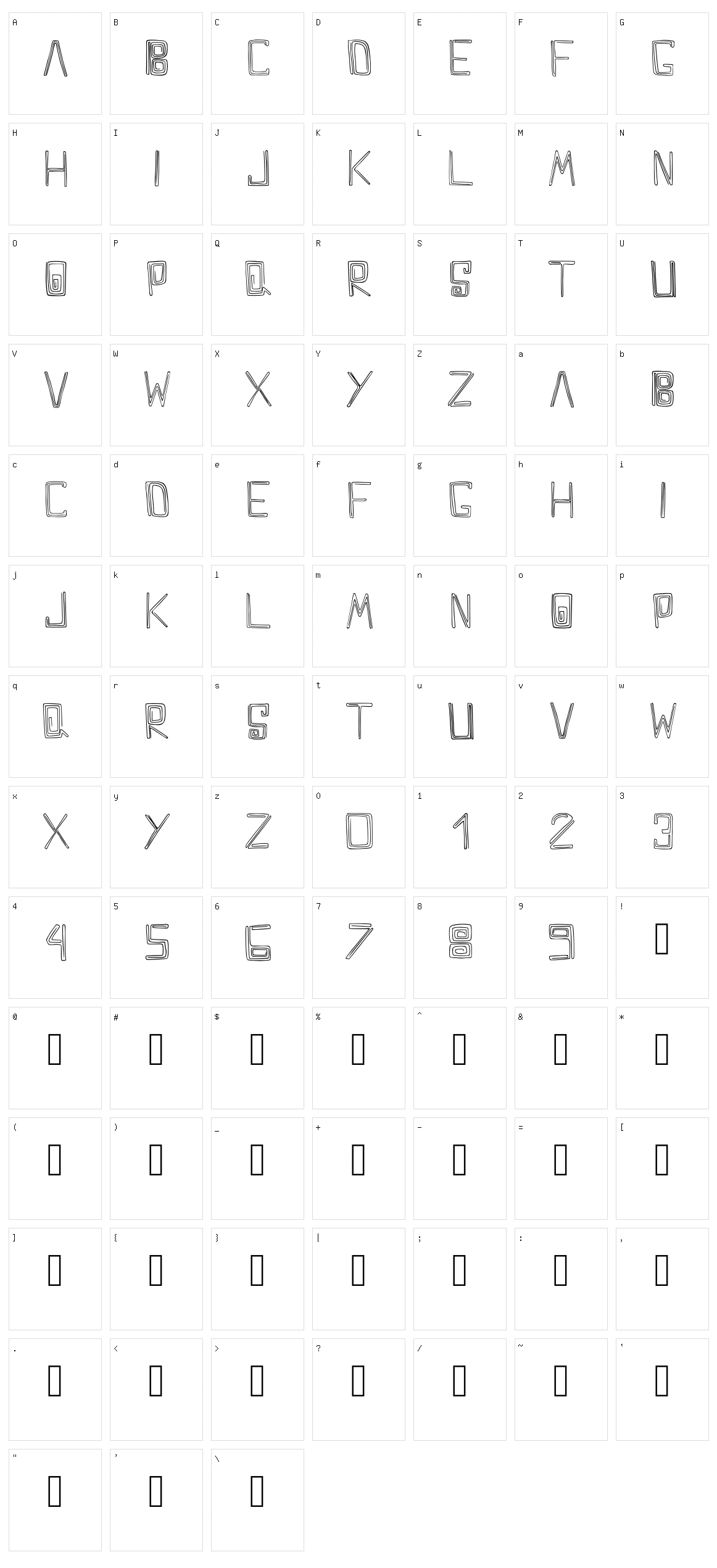 Maze Doodle Character Set