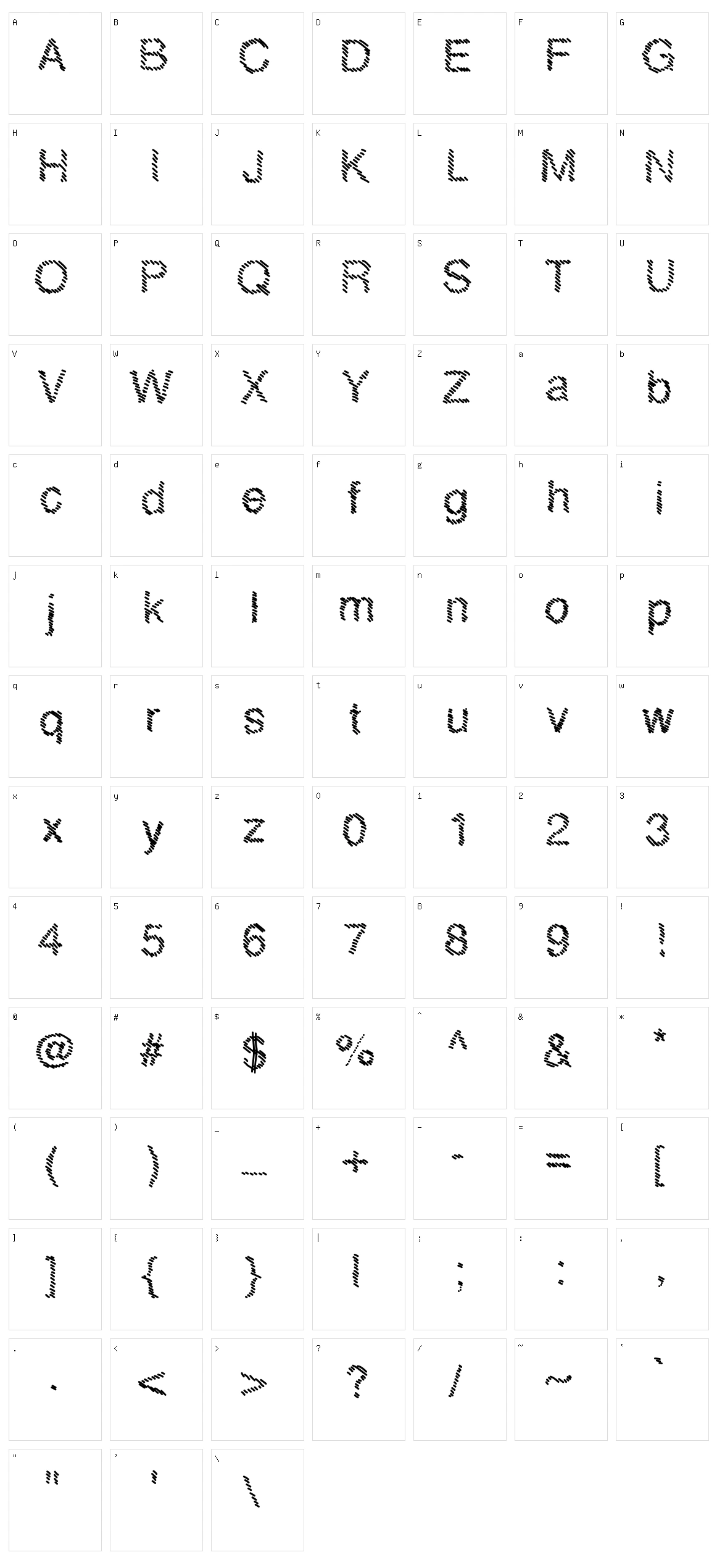 MB Hatch Character Set