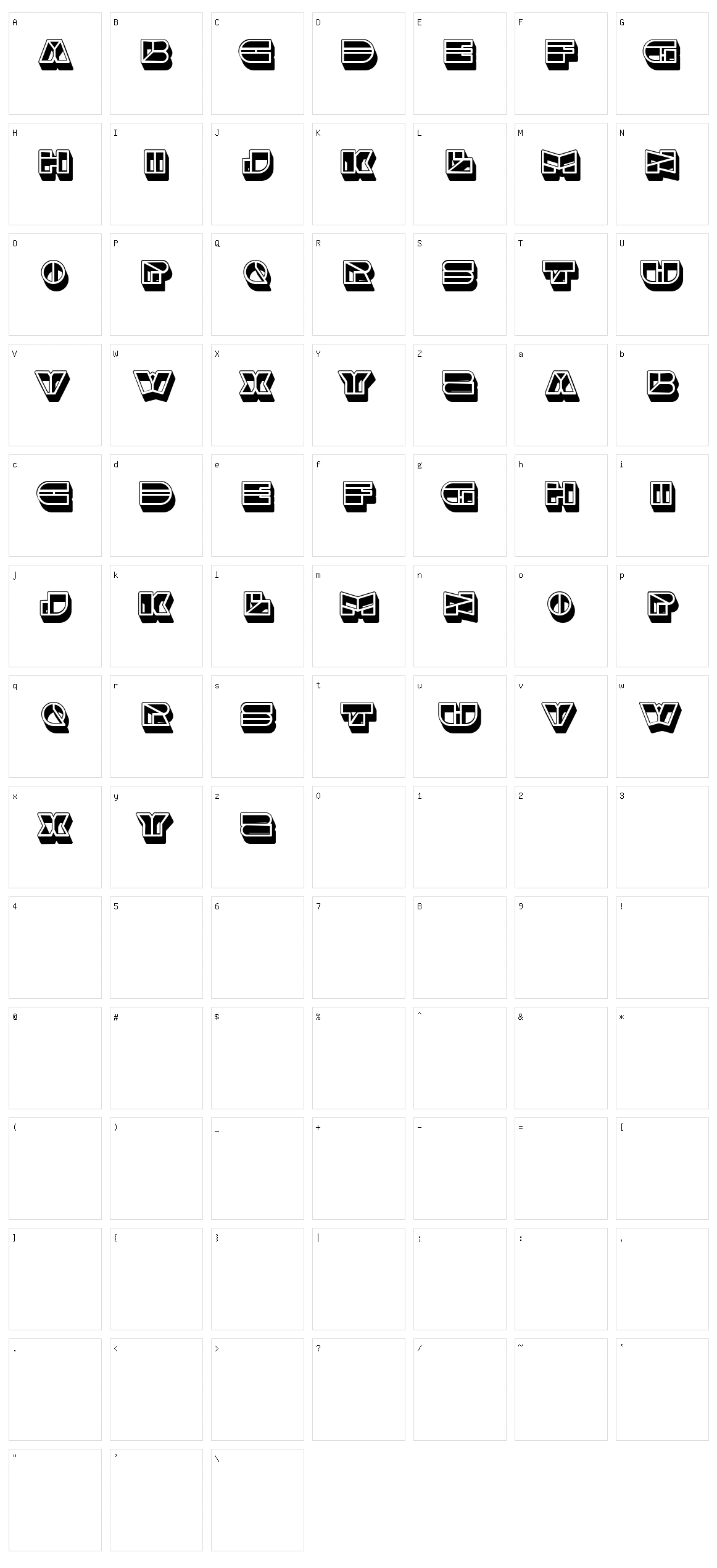 Mental Character Set