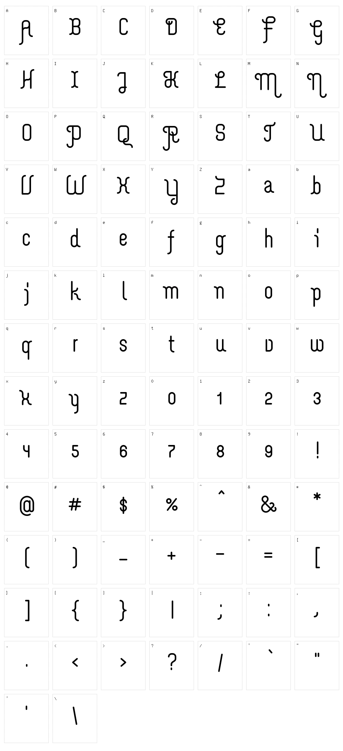Merijntje Character Set