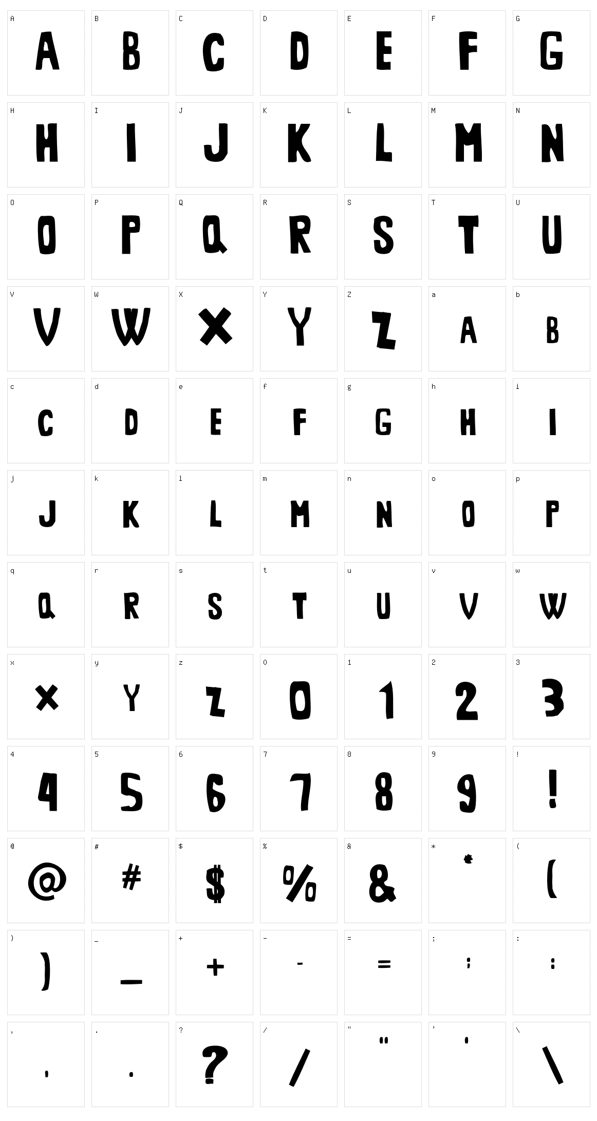 Middle Man Character Set