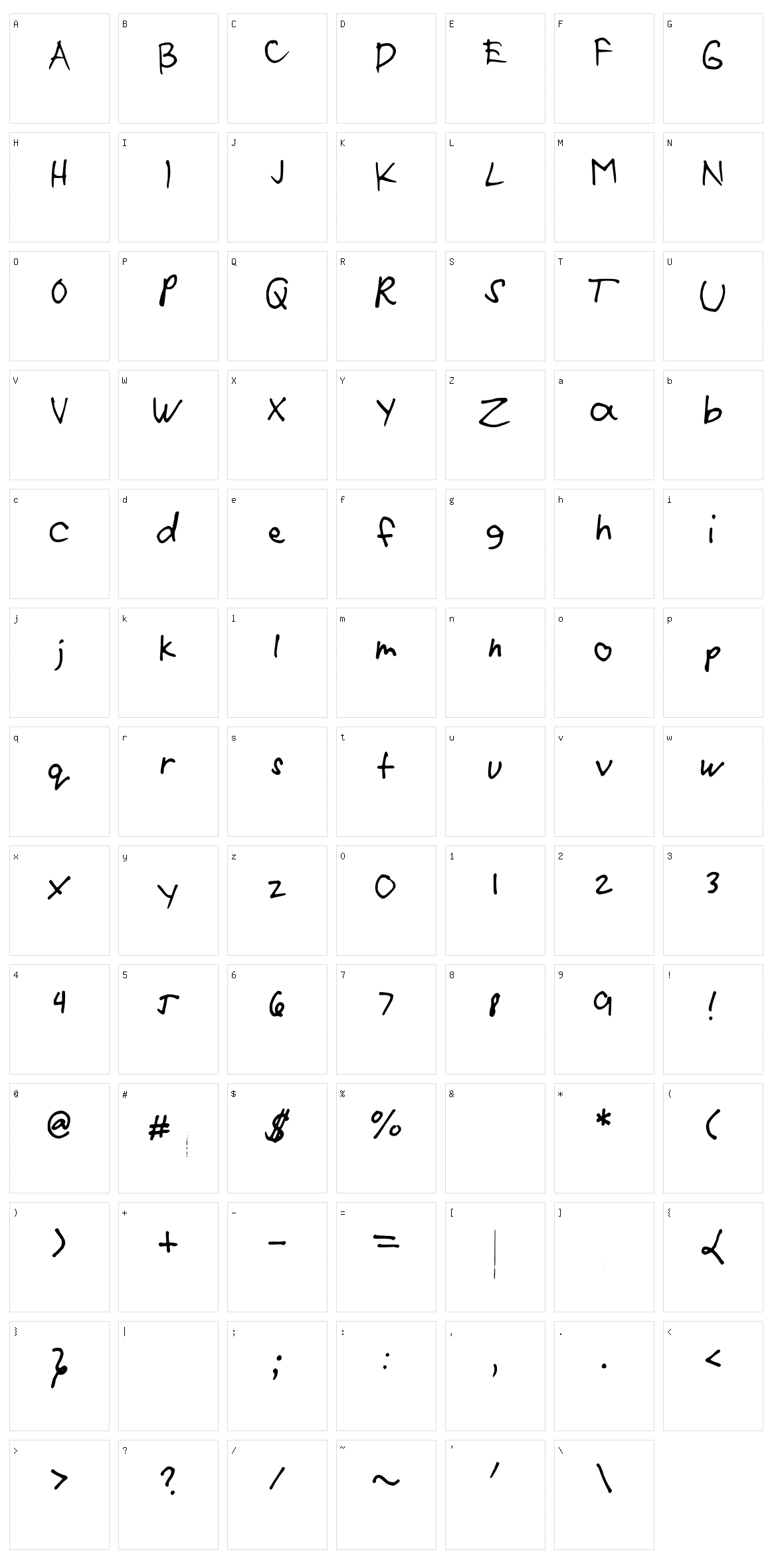 Mikee Character Set