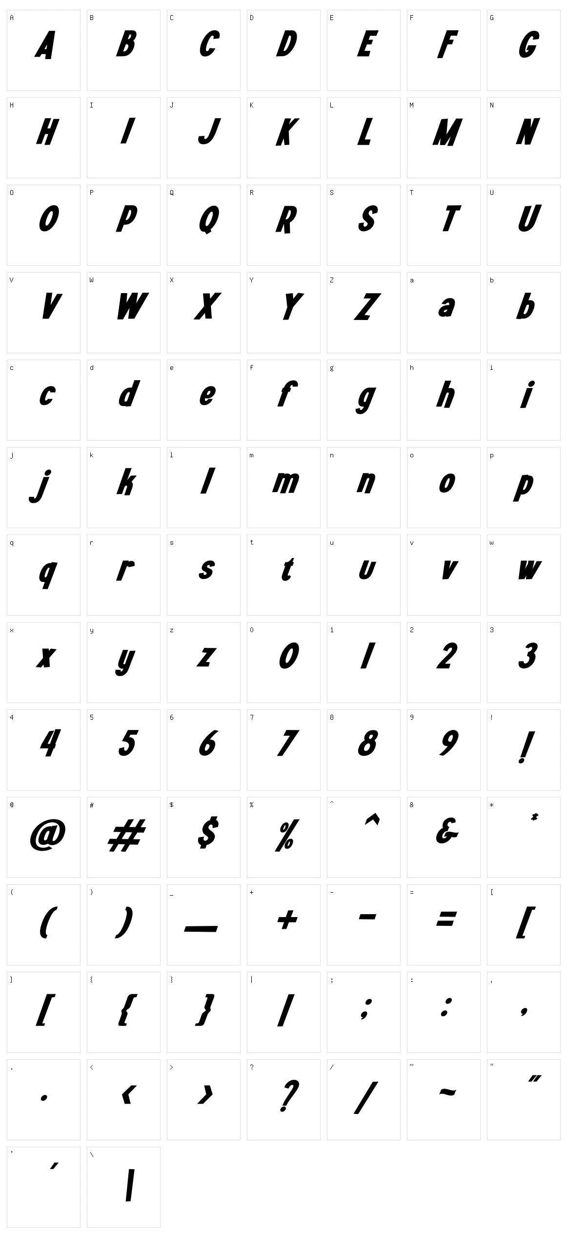 Mintmolly Character Set