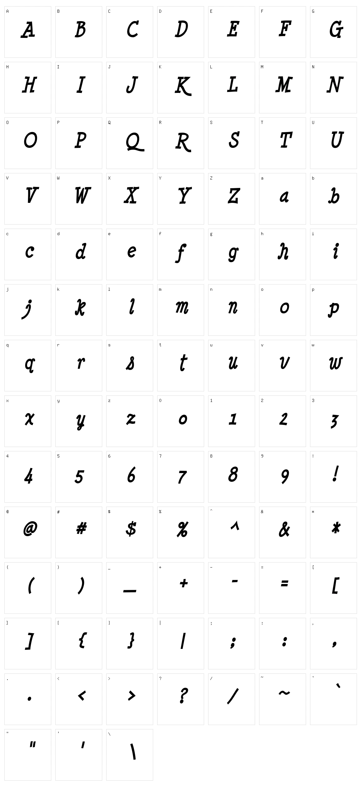 Minya Nouvelle Character Set