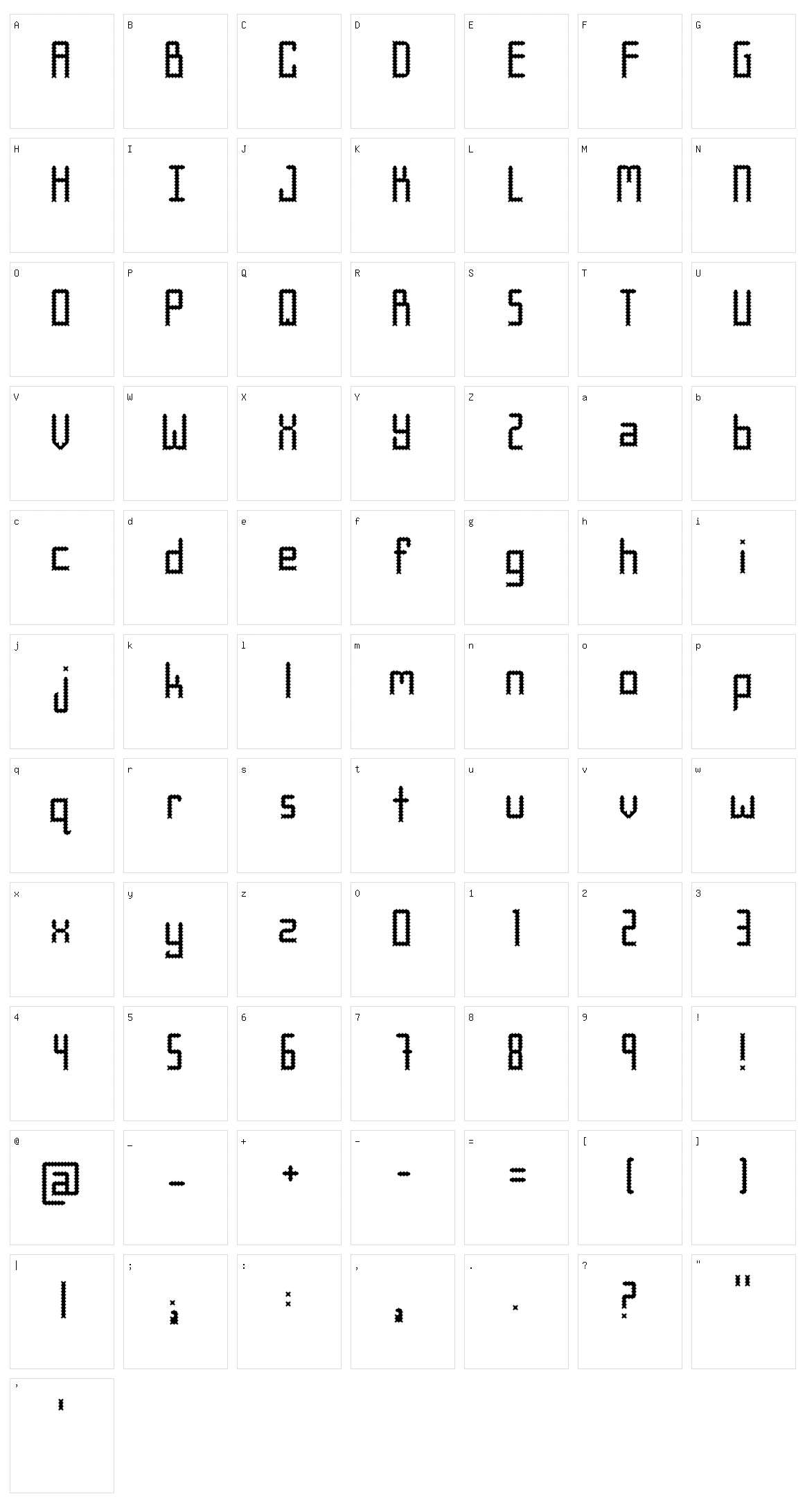 Mishu Character Set