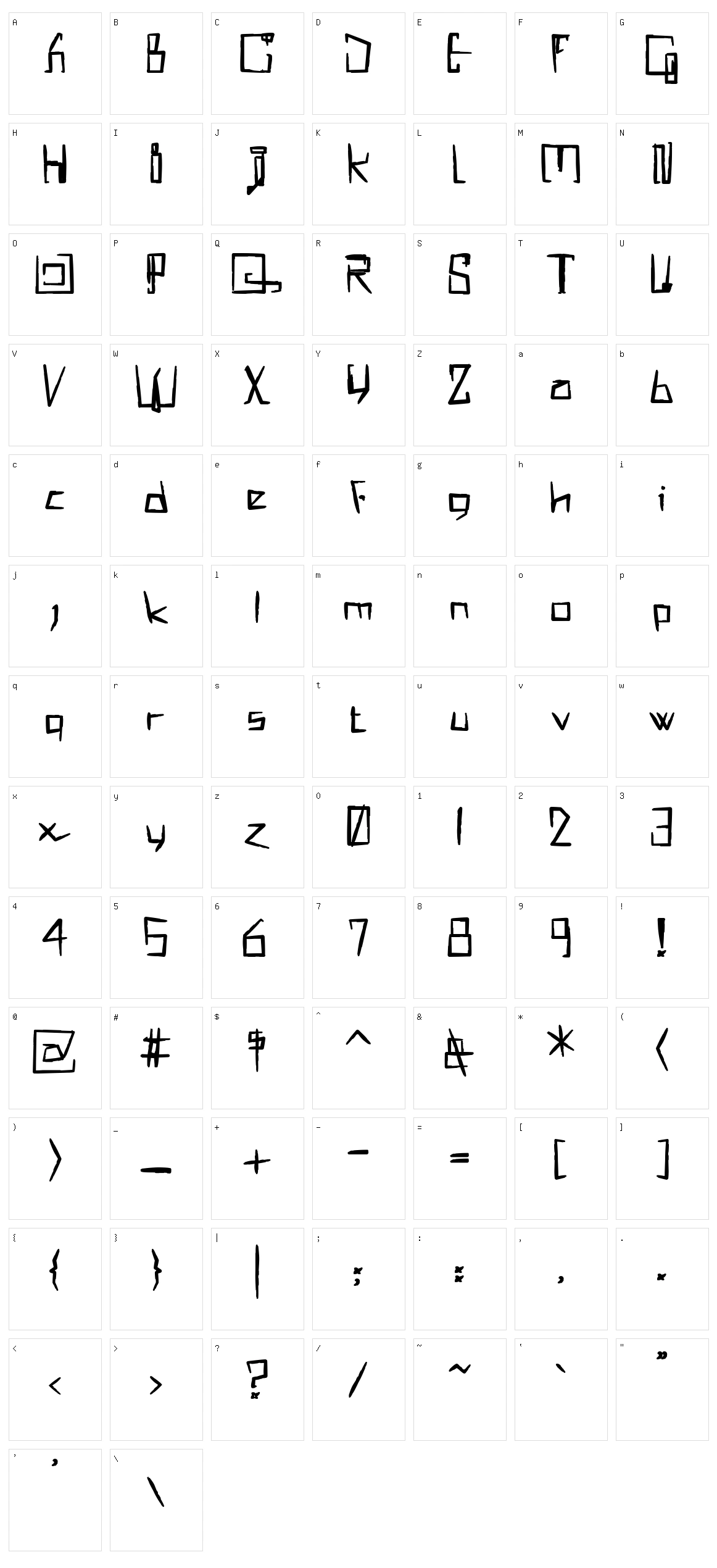 Misqot Character Set
