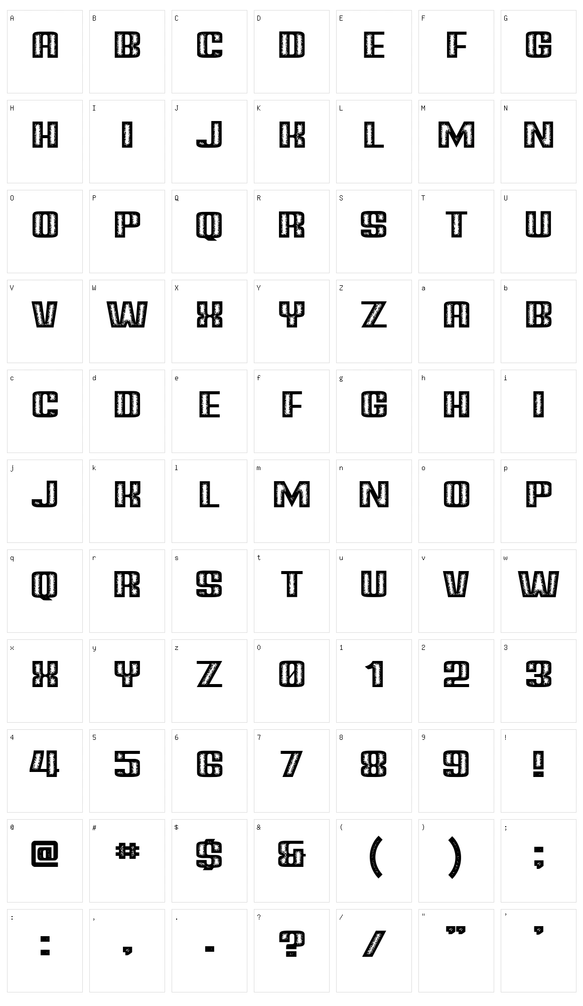 Mitesser Character Set