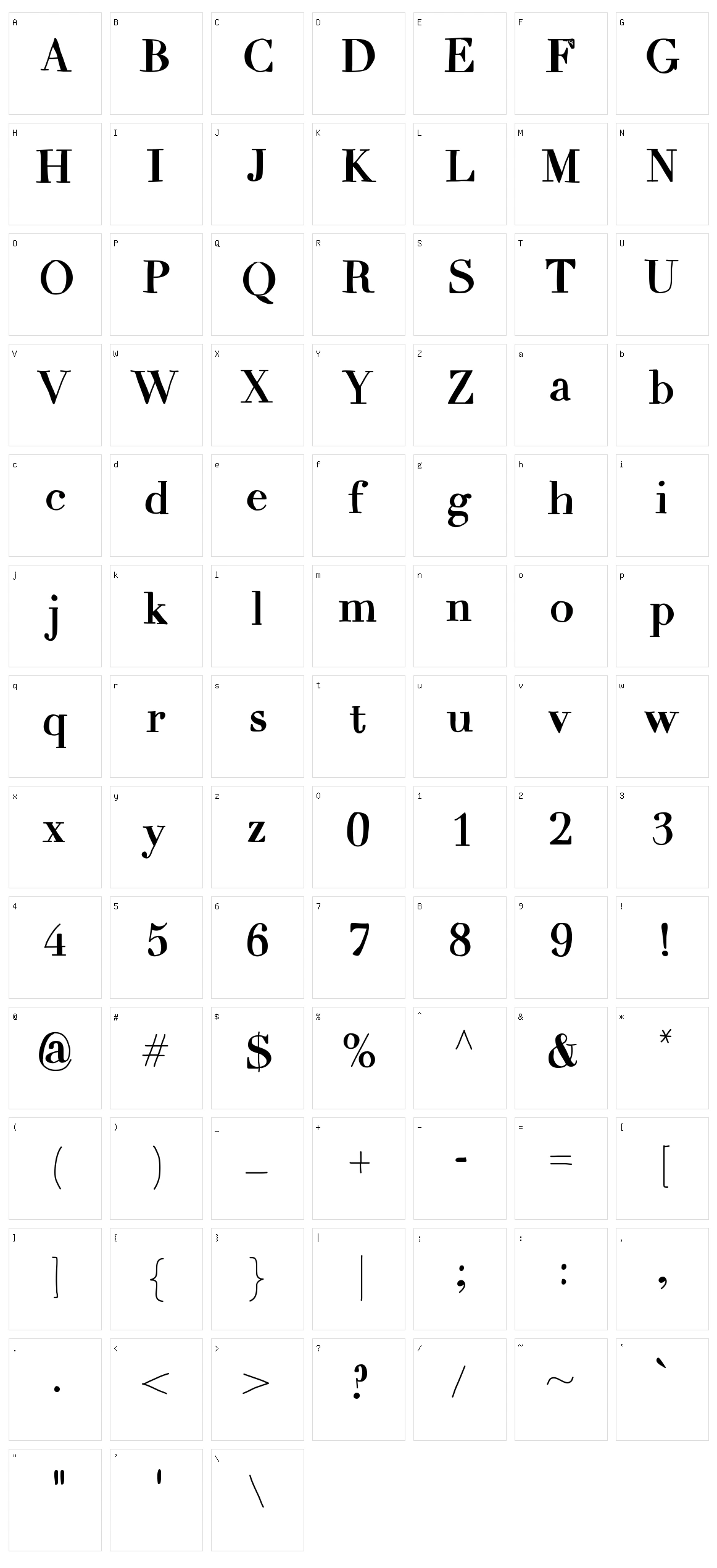 Mix Carpathia Character Set