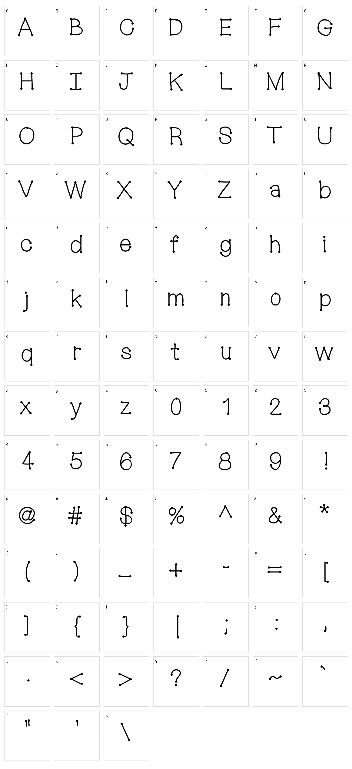 Mix Connect Dots Character Set