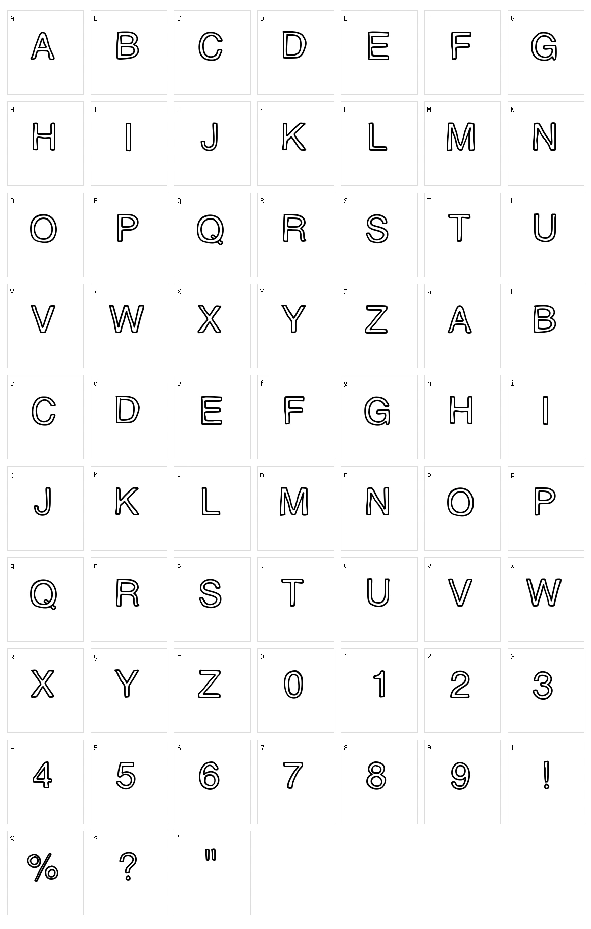 MJ Letter Character Set
