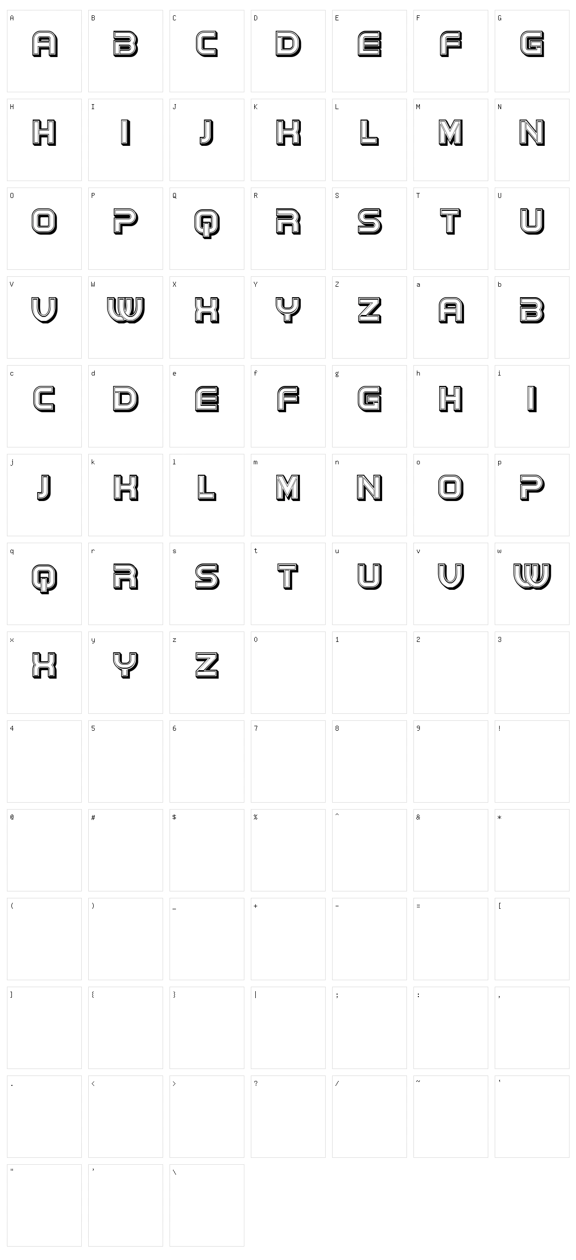 Moda Character Set