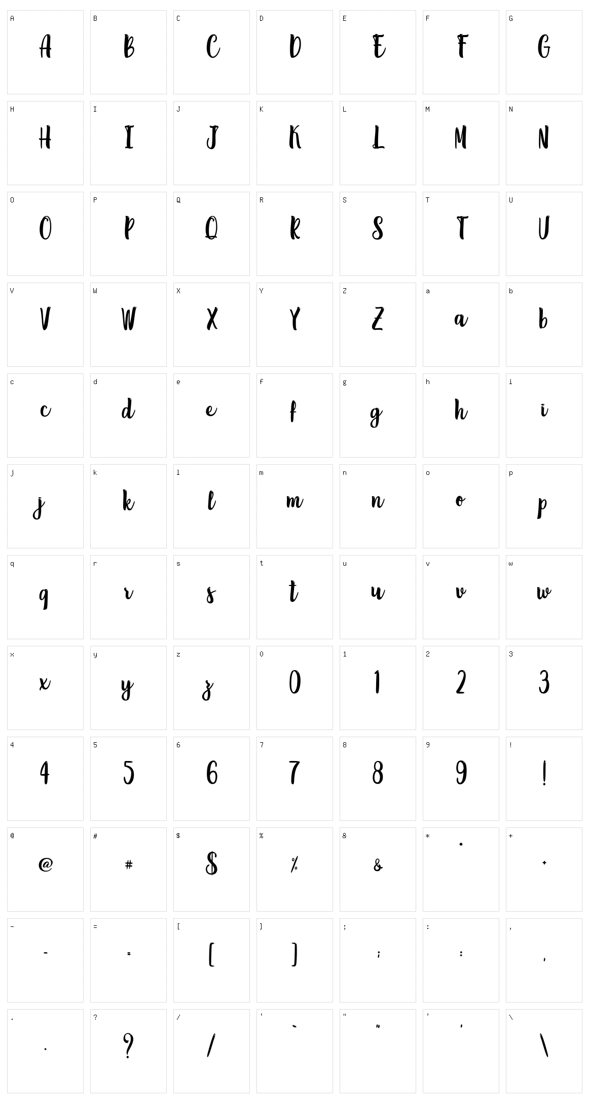 Lemon Brush Character Set