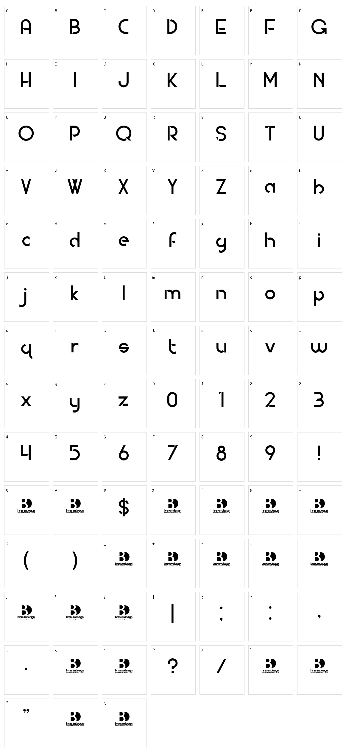 Modern Deco Character Set