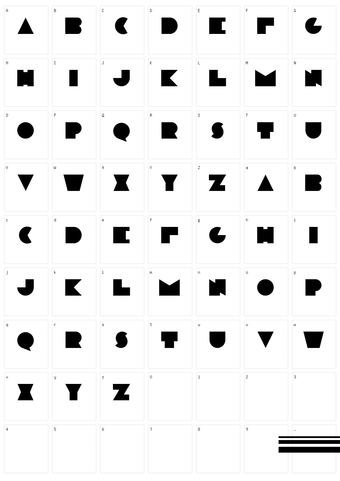 Modern Plate Character Set