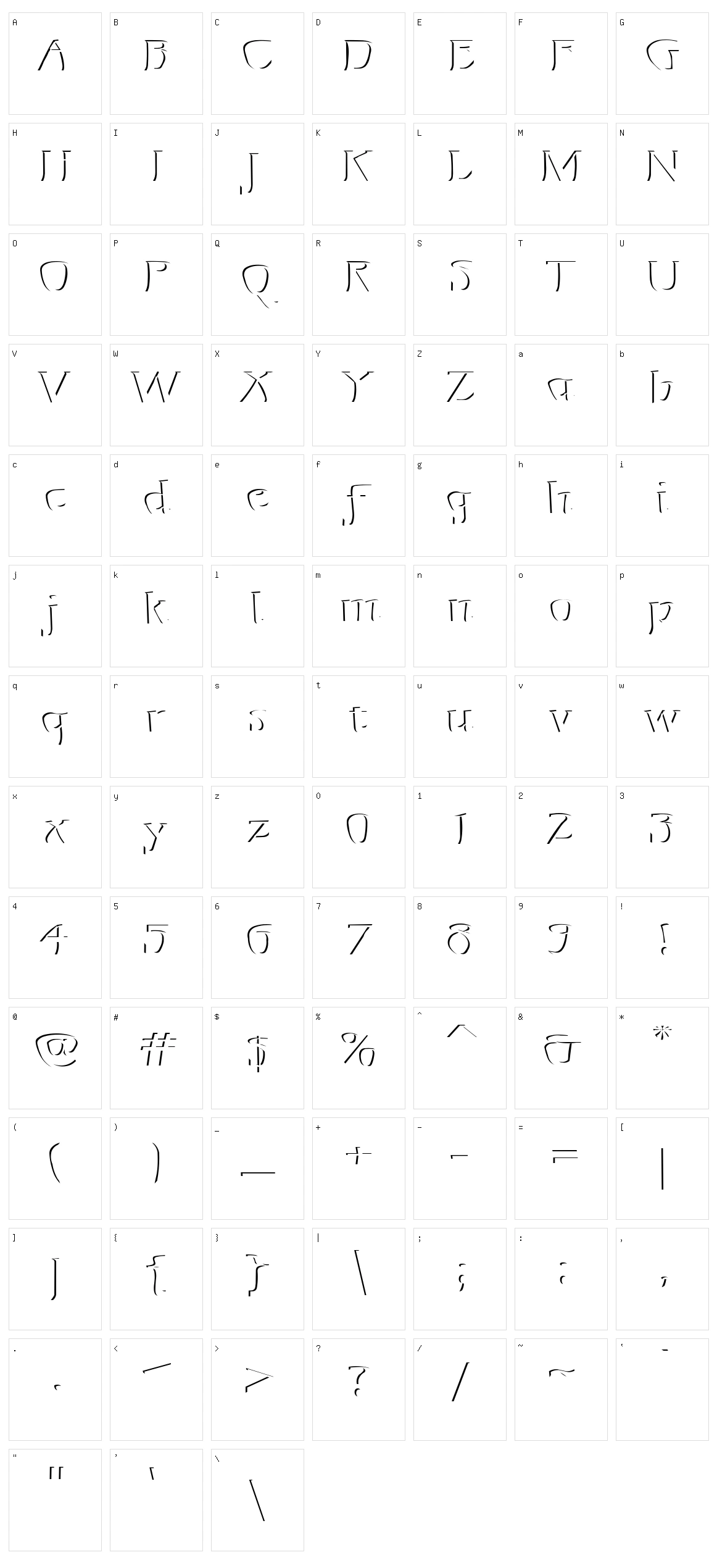 Mojacalo Relief Character Set