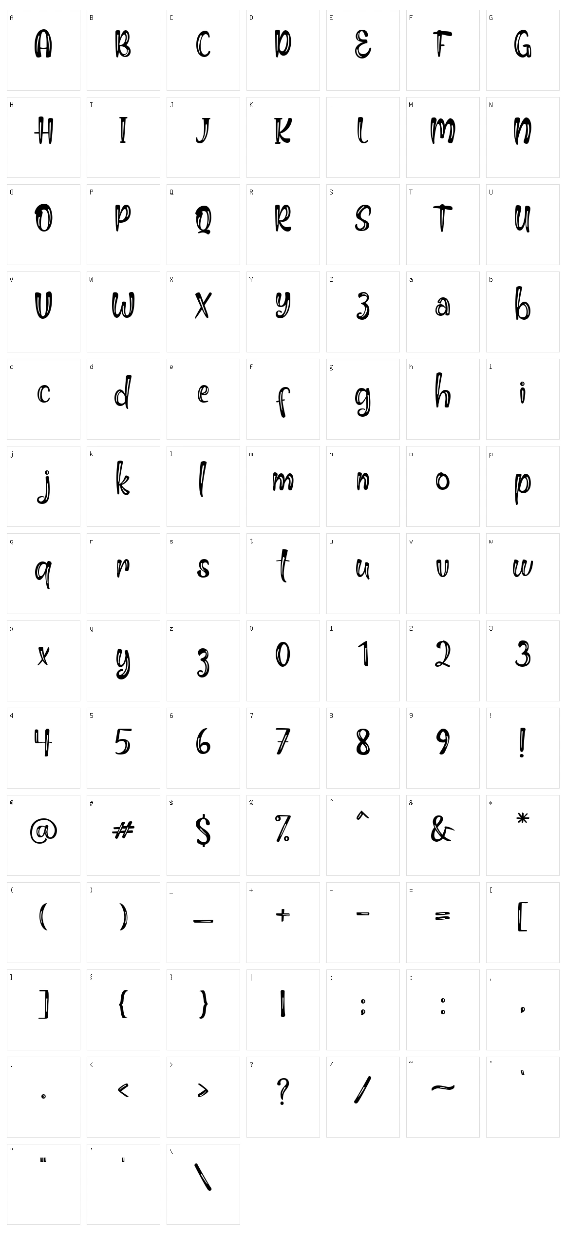 Monash Character Set