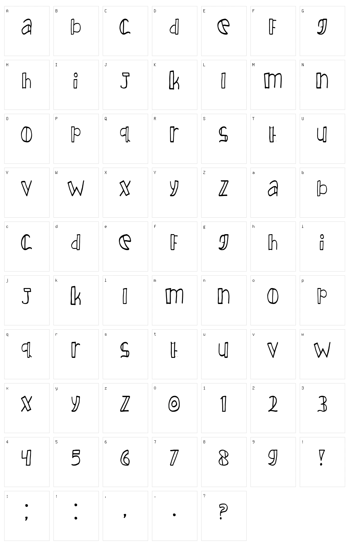 Monday Character Set