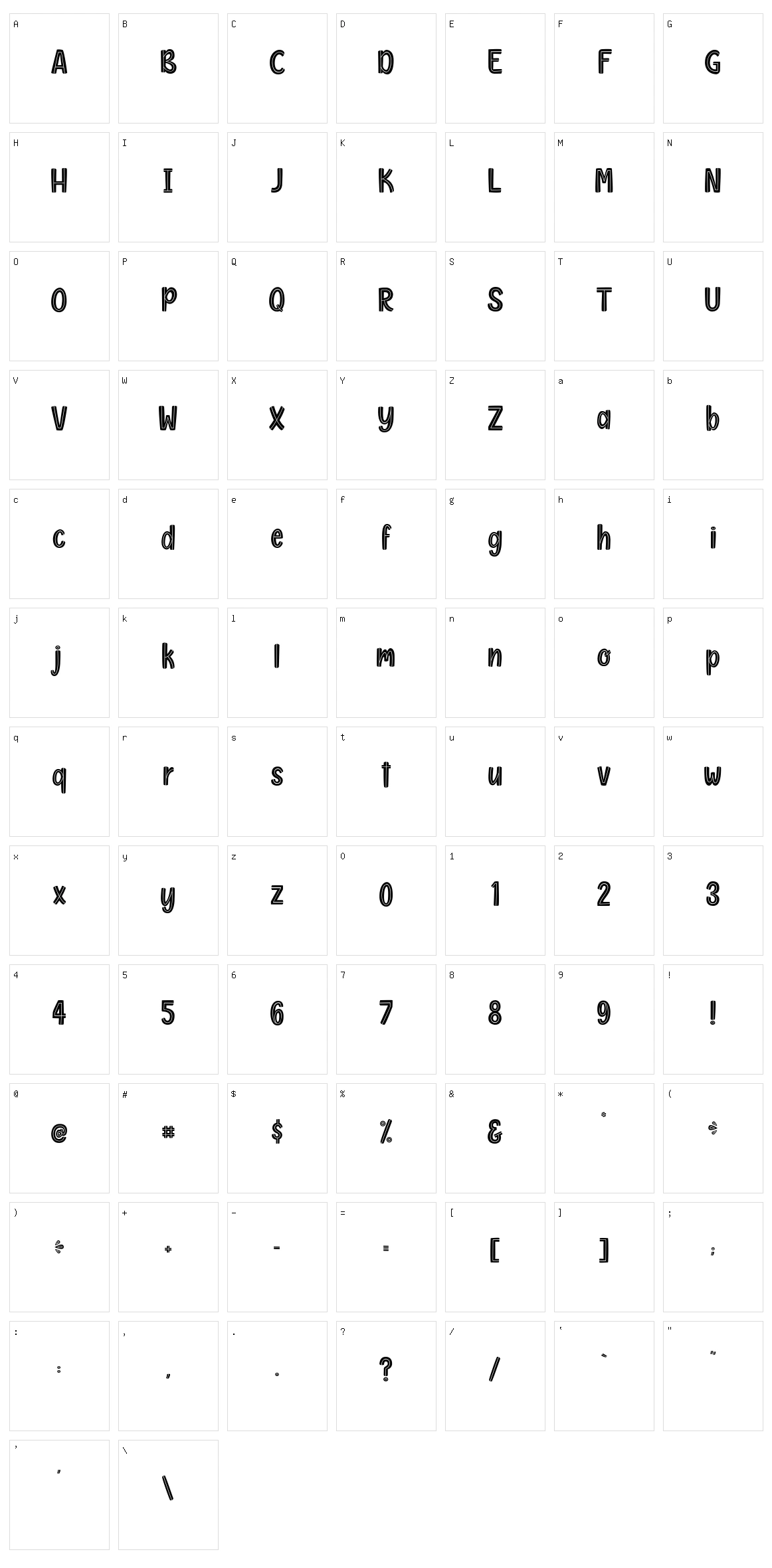 Monicha Character Set