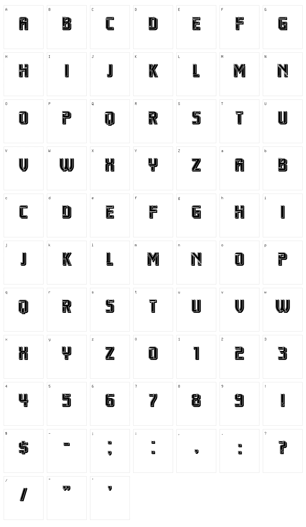 Monogram Character Set