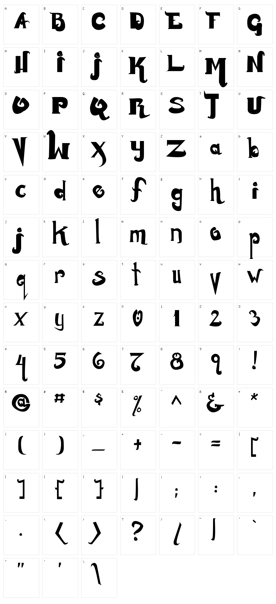 Monstur Character Set