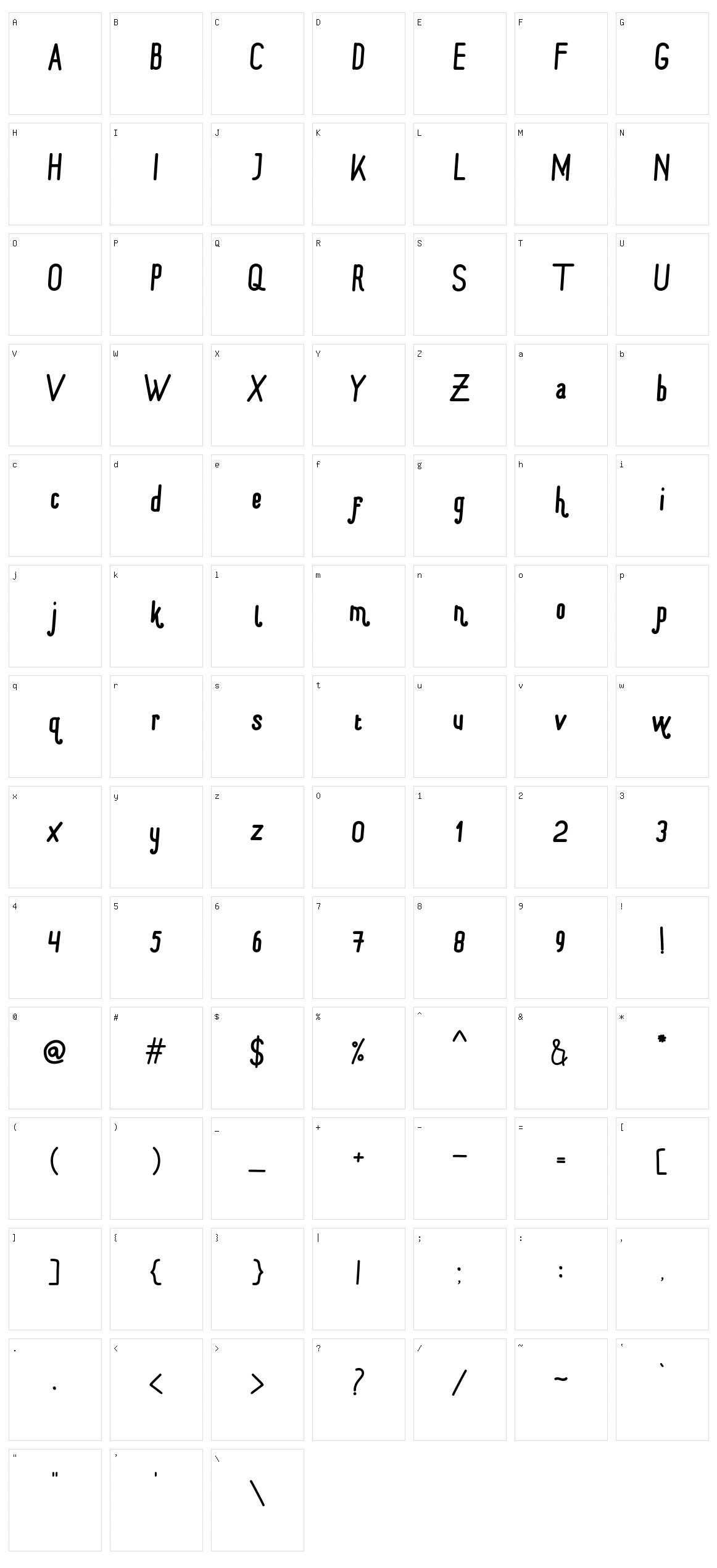 Moons Character Set